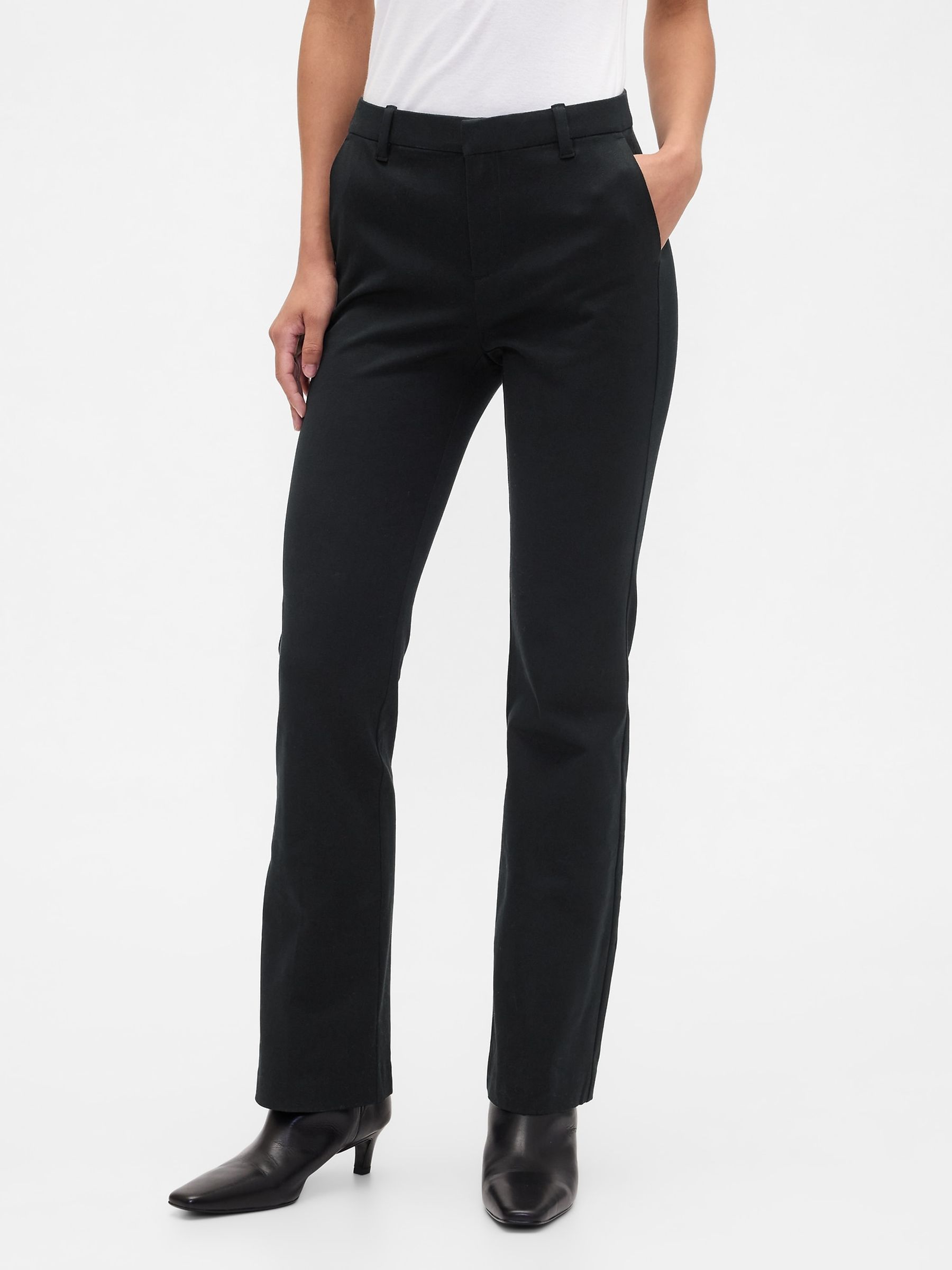 Black Boot Trousers in Bi-Stretch - Image 1 of 4