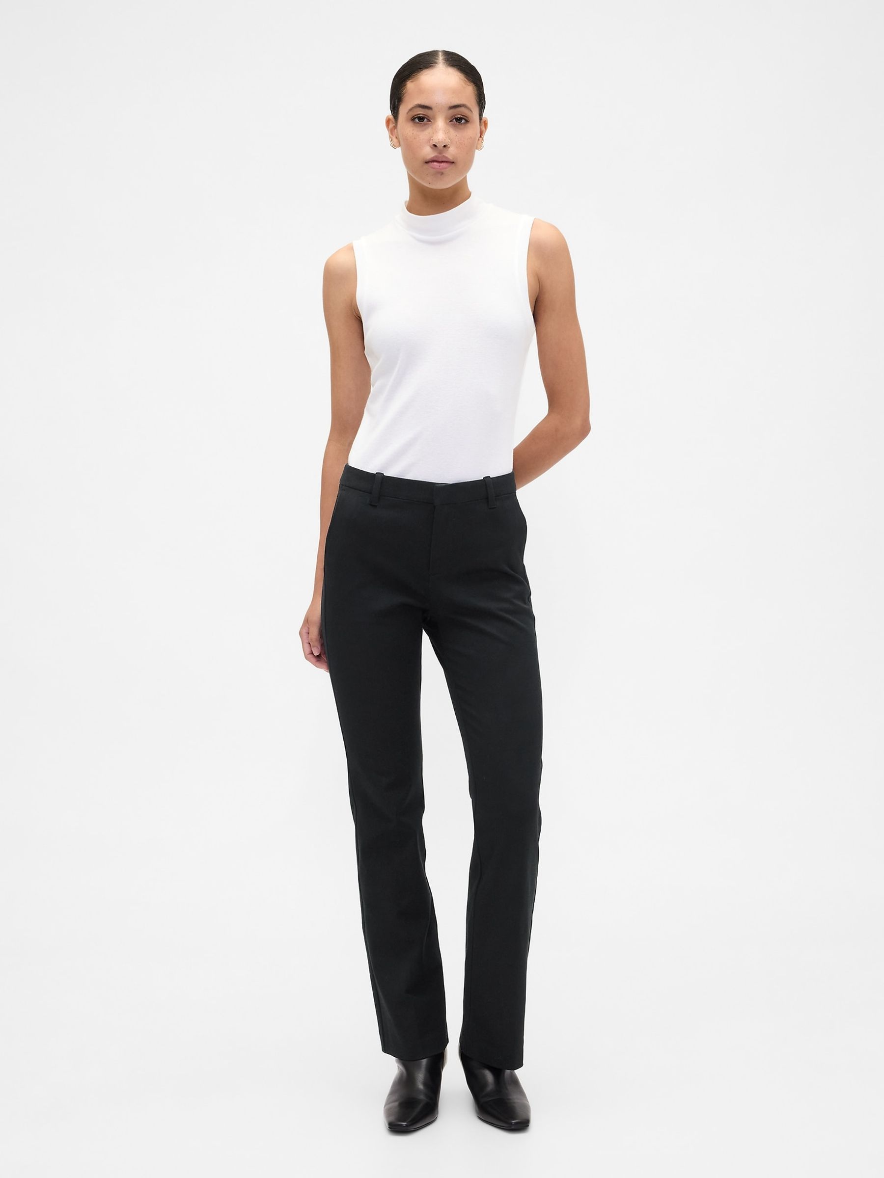 Black Boot Trousers in Bi-Stretch - Image 2 of 4
