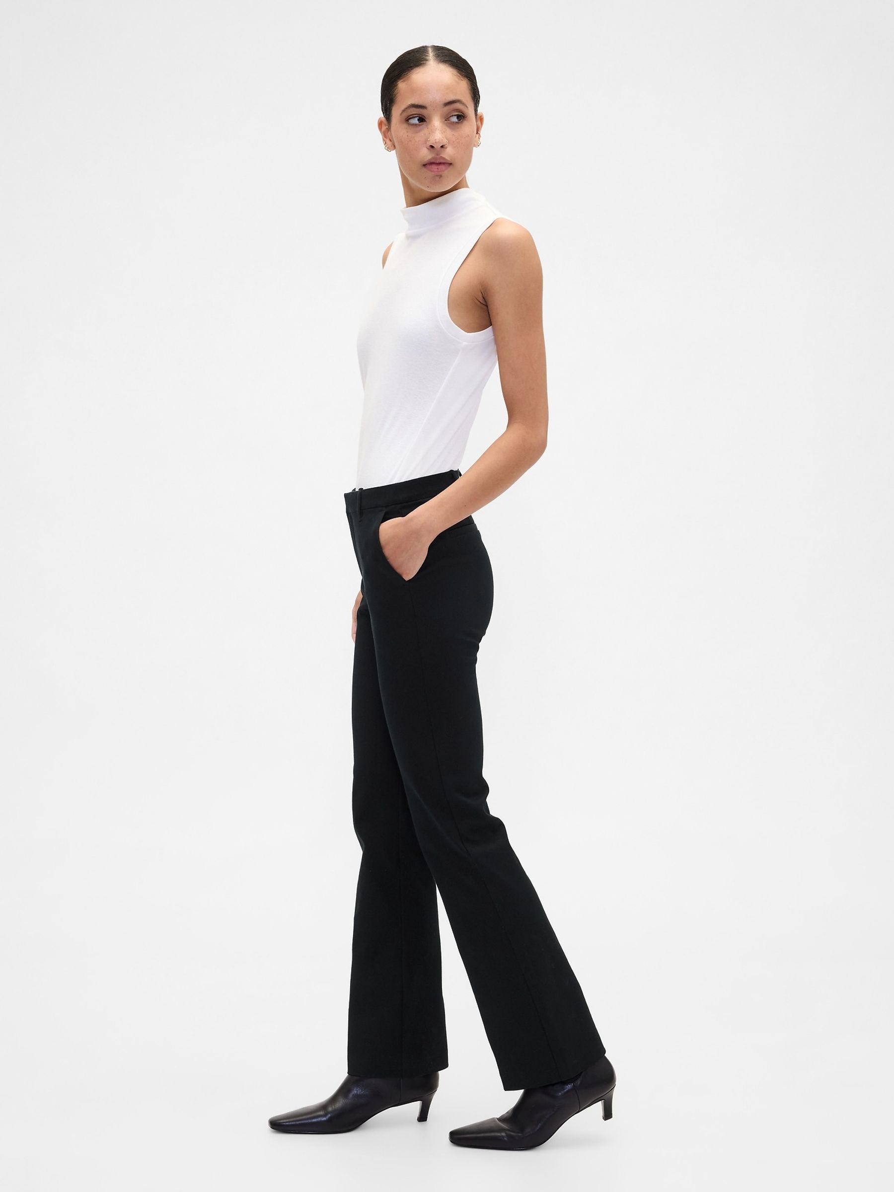 Black Boot Trousers in Bi-Stretch - Image 3 of 4