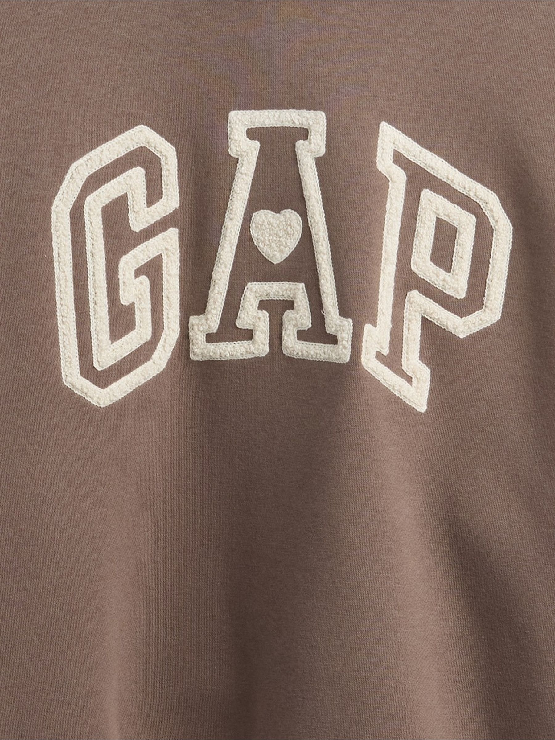 Brown VintageSoft Oversized Lantern-Sleeve Crop Hoodie - Image 4 of 4