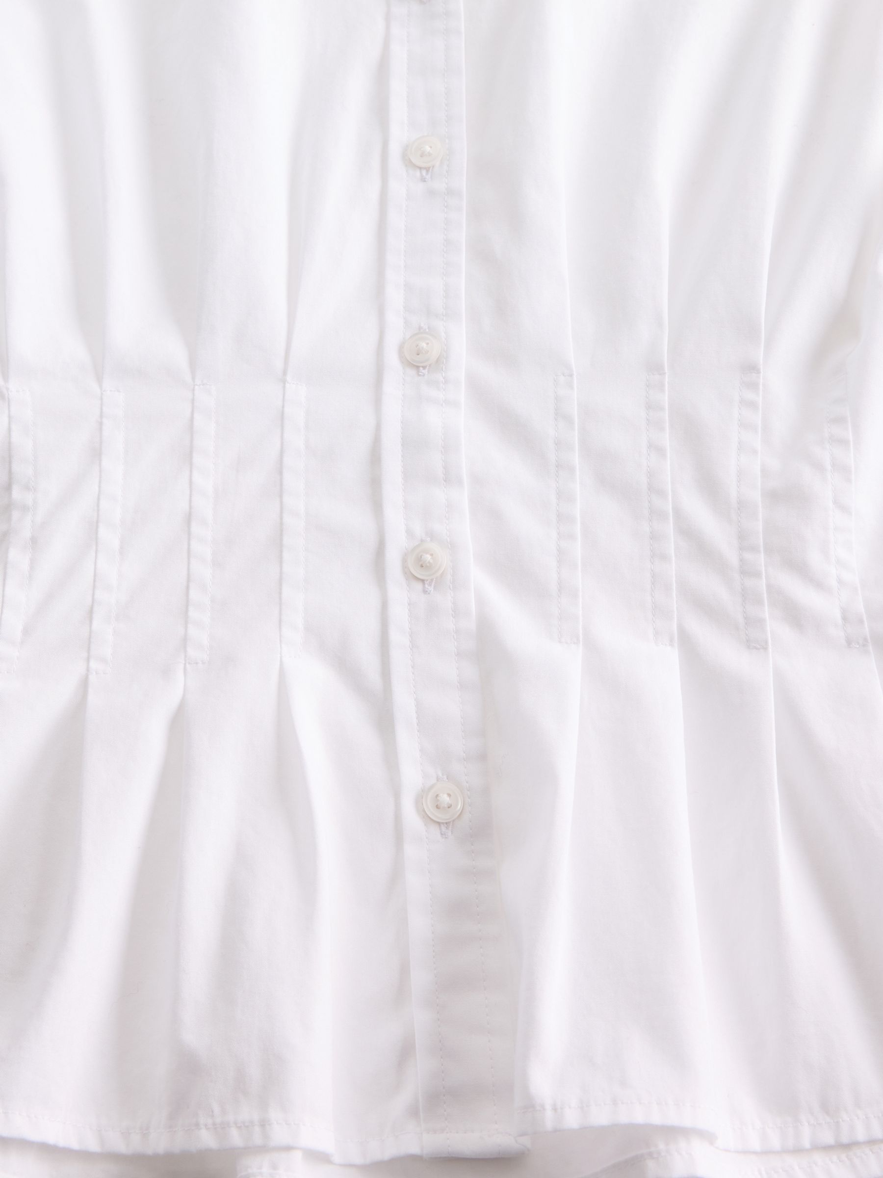 White Cotton Poplin Fitted Shirt - Image 4 of 4