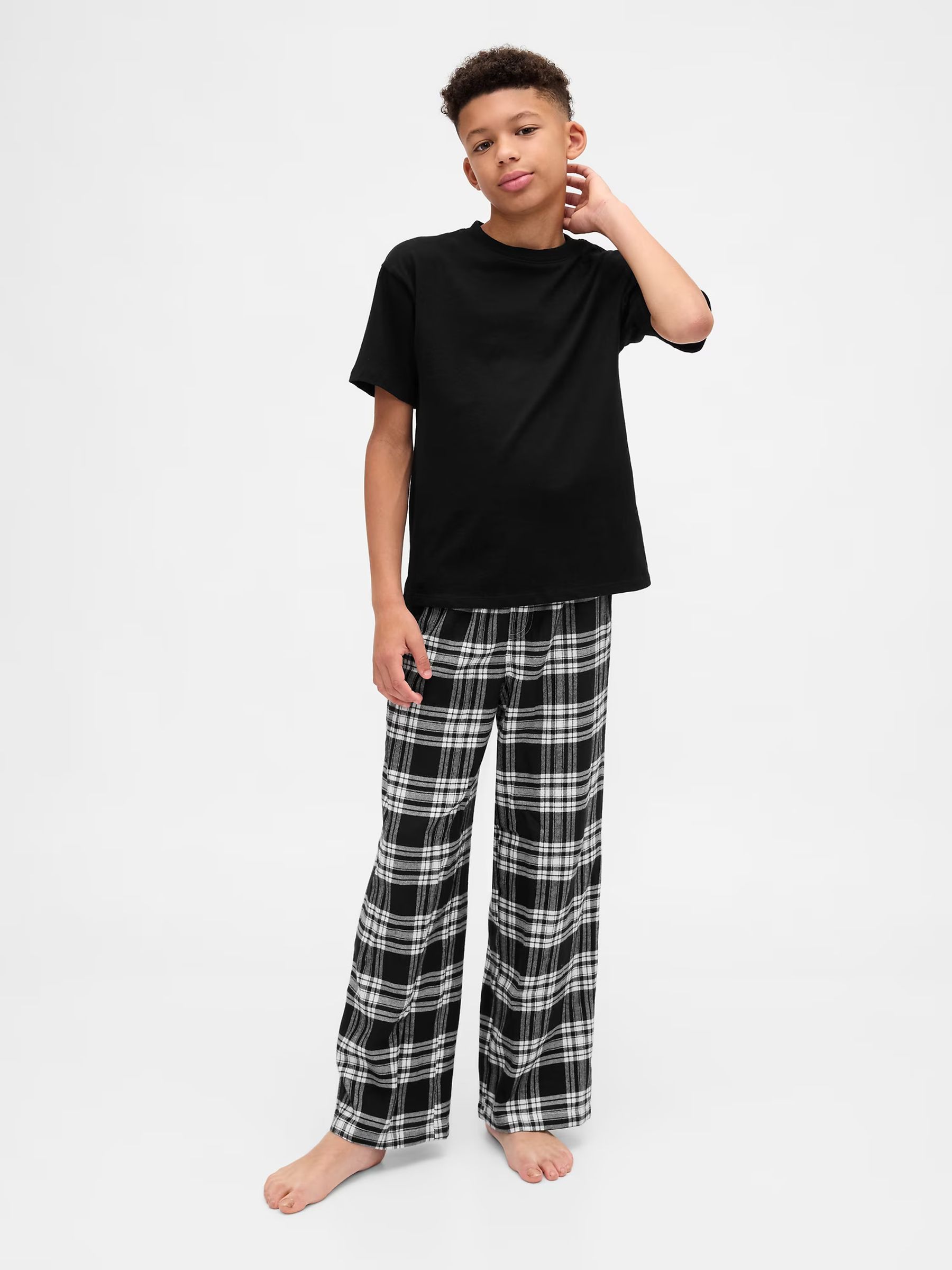 Black Check Matching Family Flannel Pyjama Bottoms - Image 3 of 6