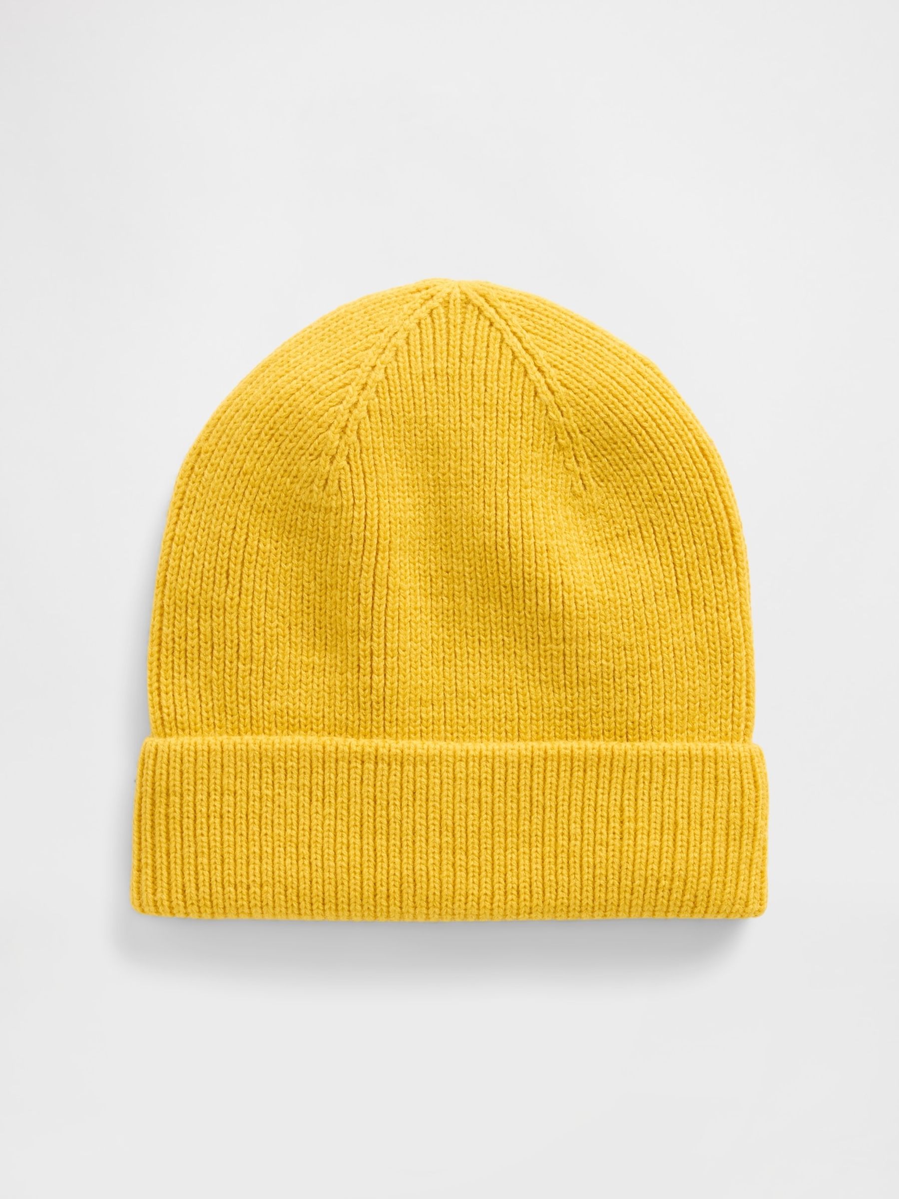 Yellow Ribbed Beanie - Image 1 of 1