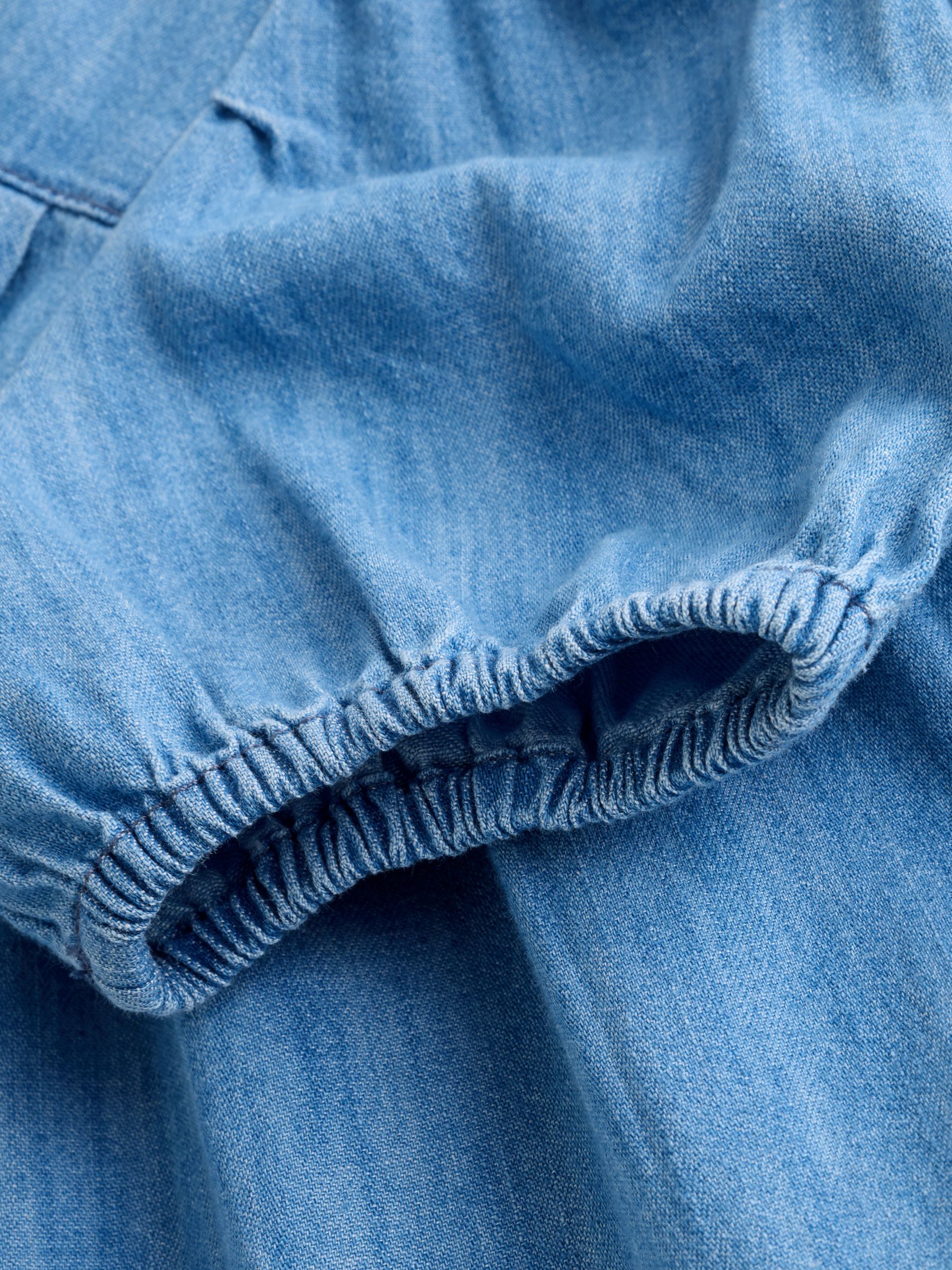 Medium wash Denim Puff Sleeve Dress - Image 5 of 5