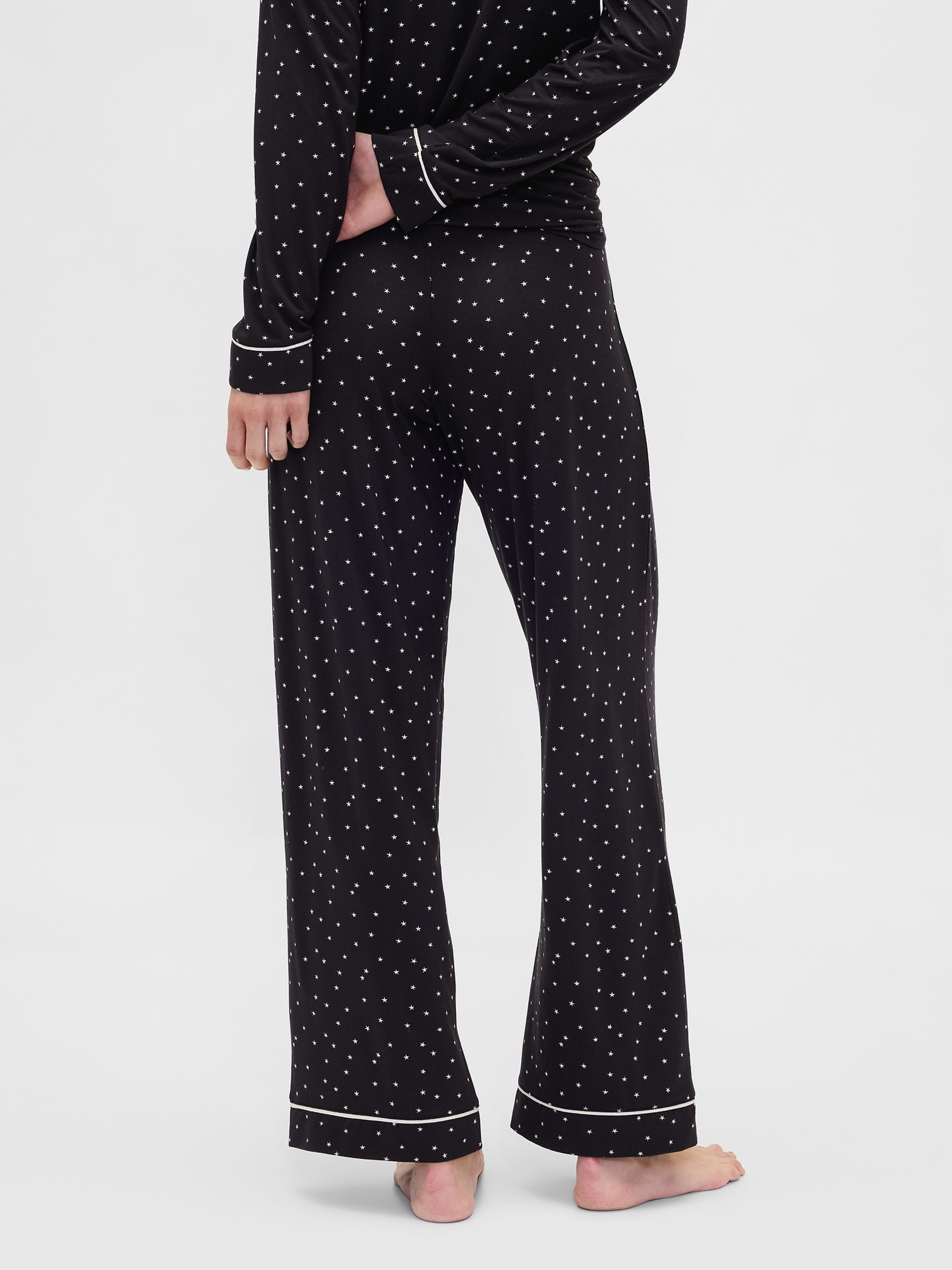 Black Modal Pyjama Bottoms - Image 2 of 5