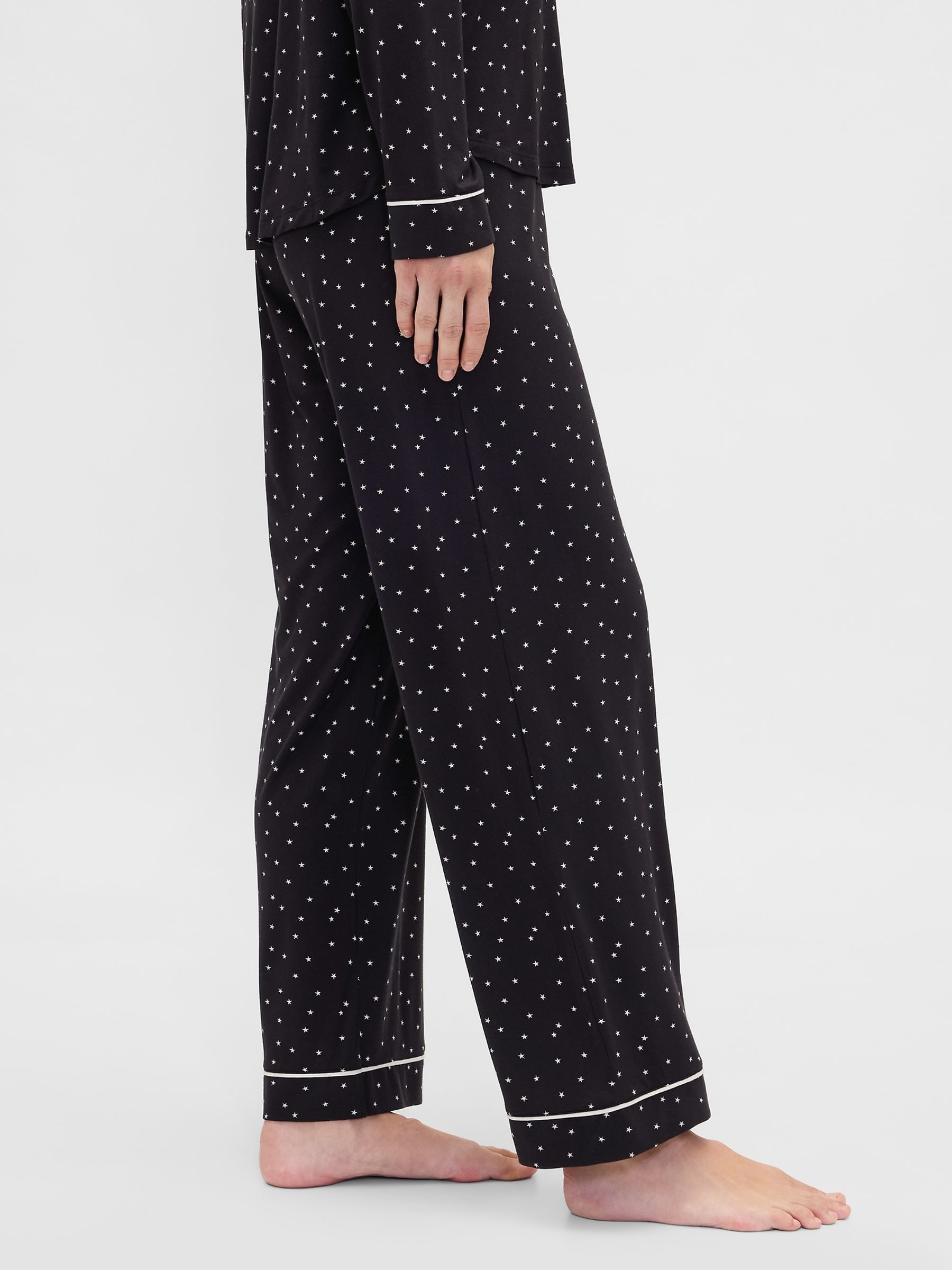 Black Modal Pyjama Bottoms - Image 3 of 5