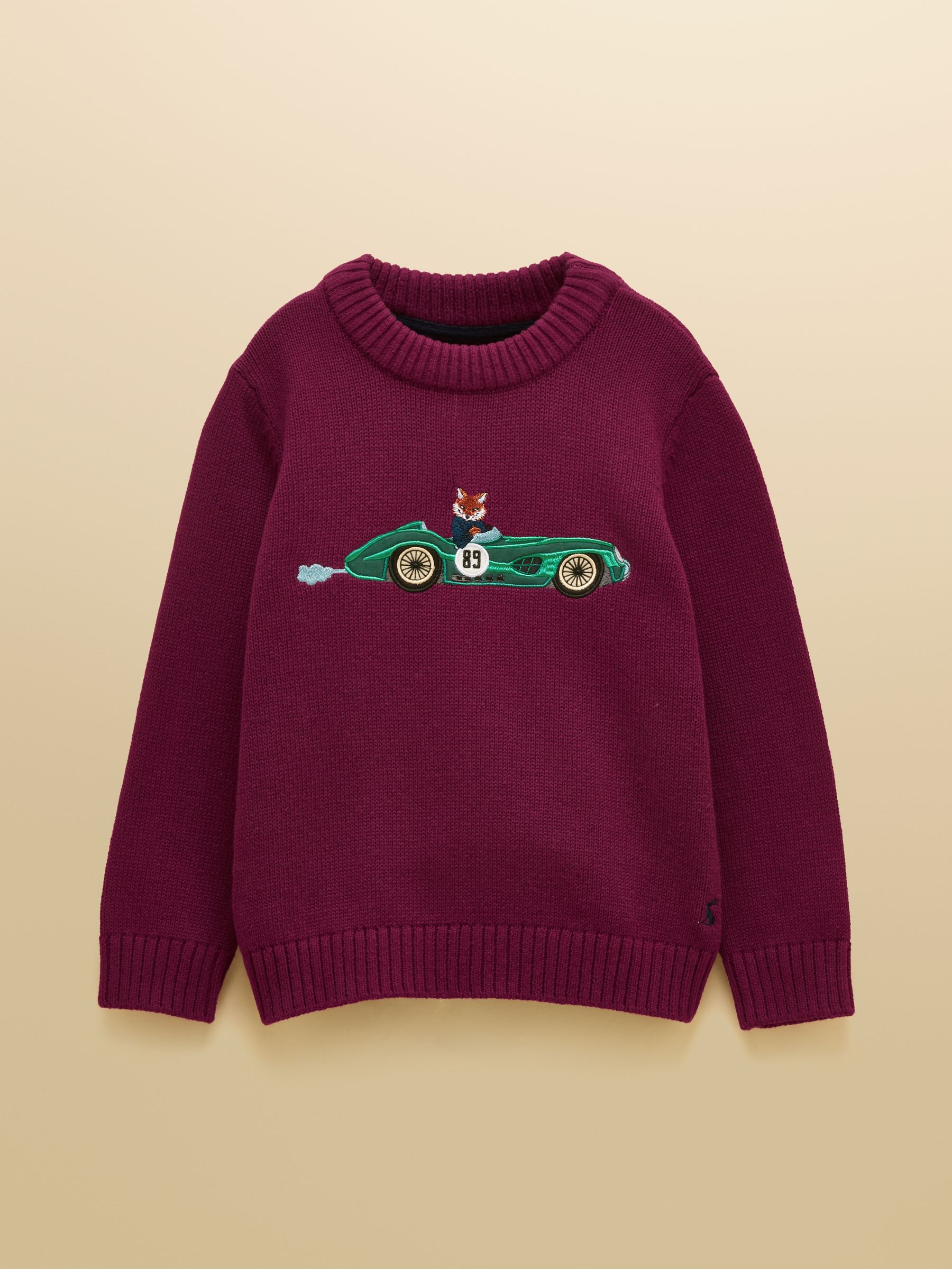 Boys' Intarsia Purple Knit Jumper - Image 1 of 4 Boys' Intarsia Purple Knit Jumper - Image 1 of 4