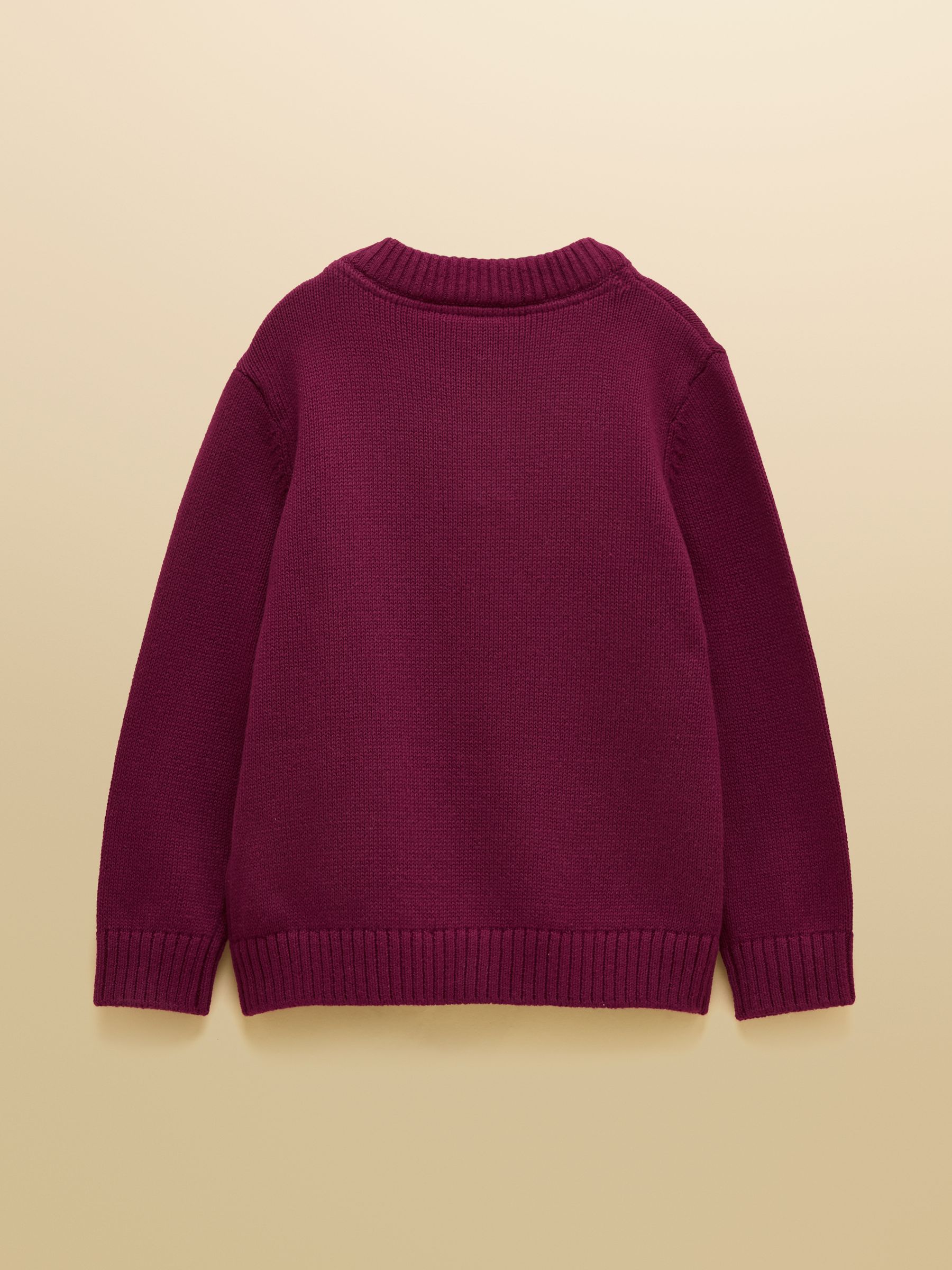 Boys' Intarsia Purple Knit Jumper - Image 2 of 4 Boys' Intarsia Purple Knit Jumper - Image 2 of 4