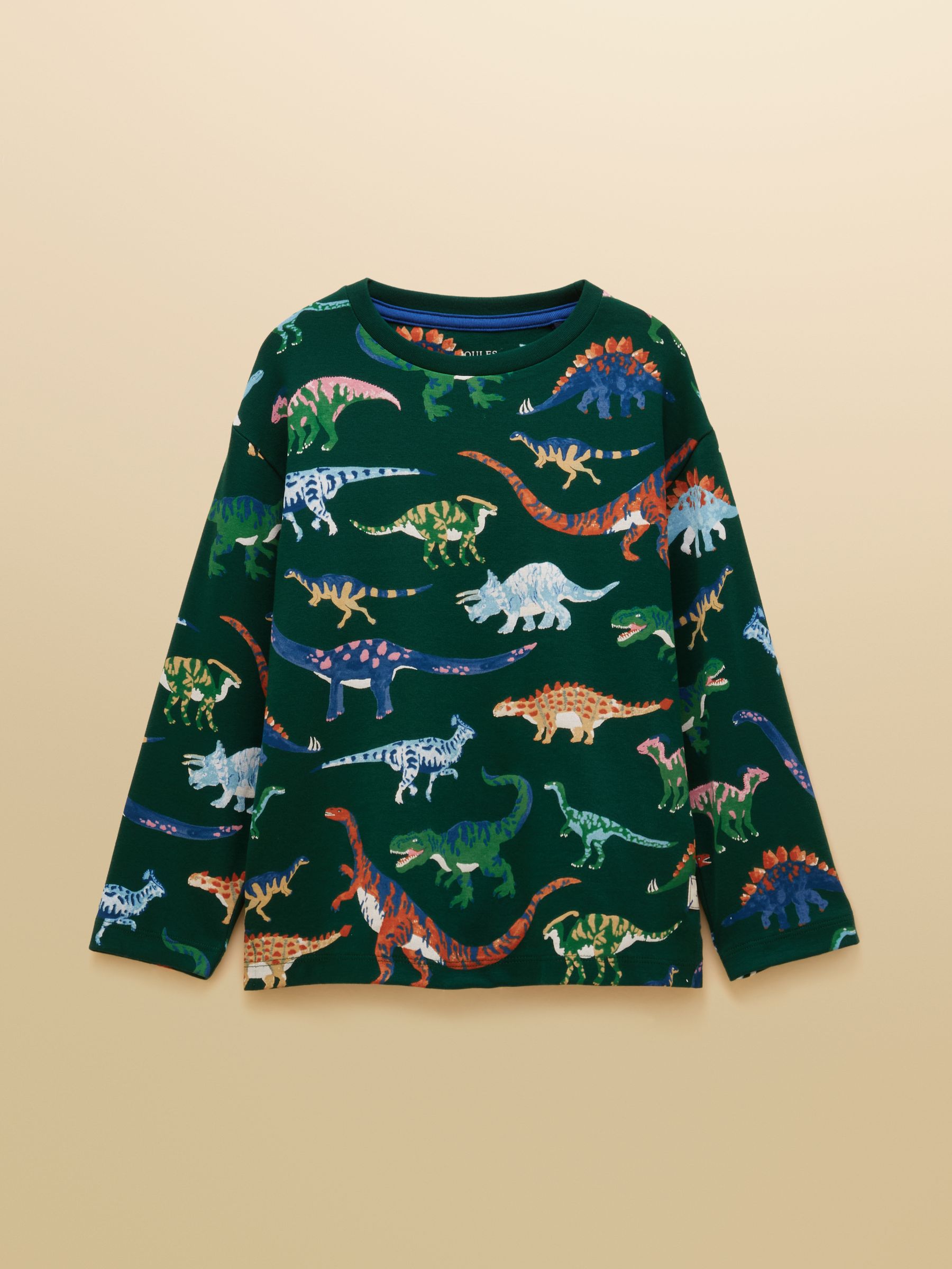 Boys' Kipwell Green Dino Long Sleeve Pyjama Set - Image 2 of 8 Boys' Kipwell Green Dino Long Sleeve Pyjama Set - Image 2 of 8