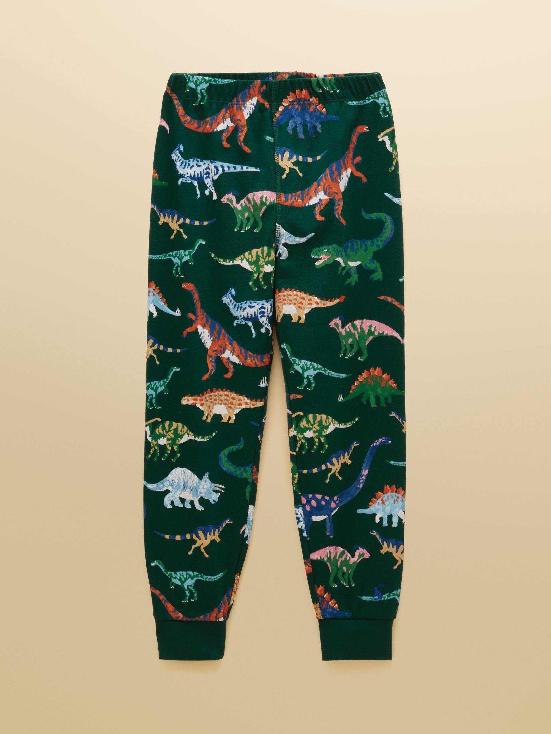 Boys' Kipwell Green Dino Long Sleeve Pyjama Set - Image 4 of 8