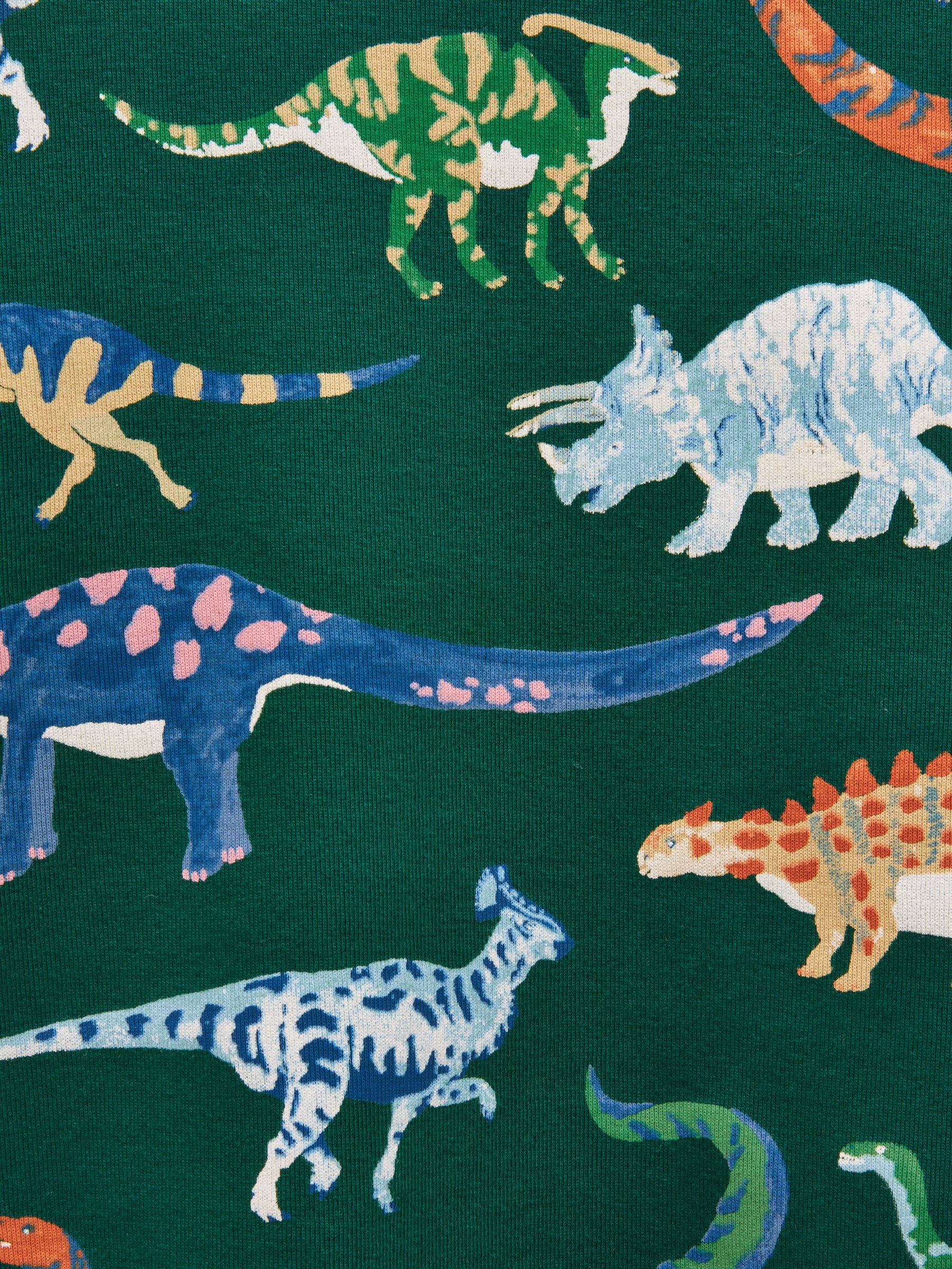Boys' Kipwell Green Dino Long Sleeve Pyjama Set - Image 7 of 8