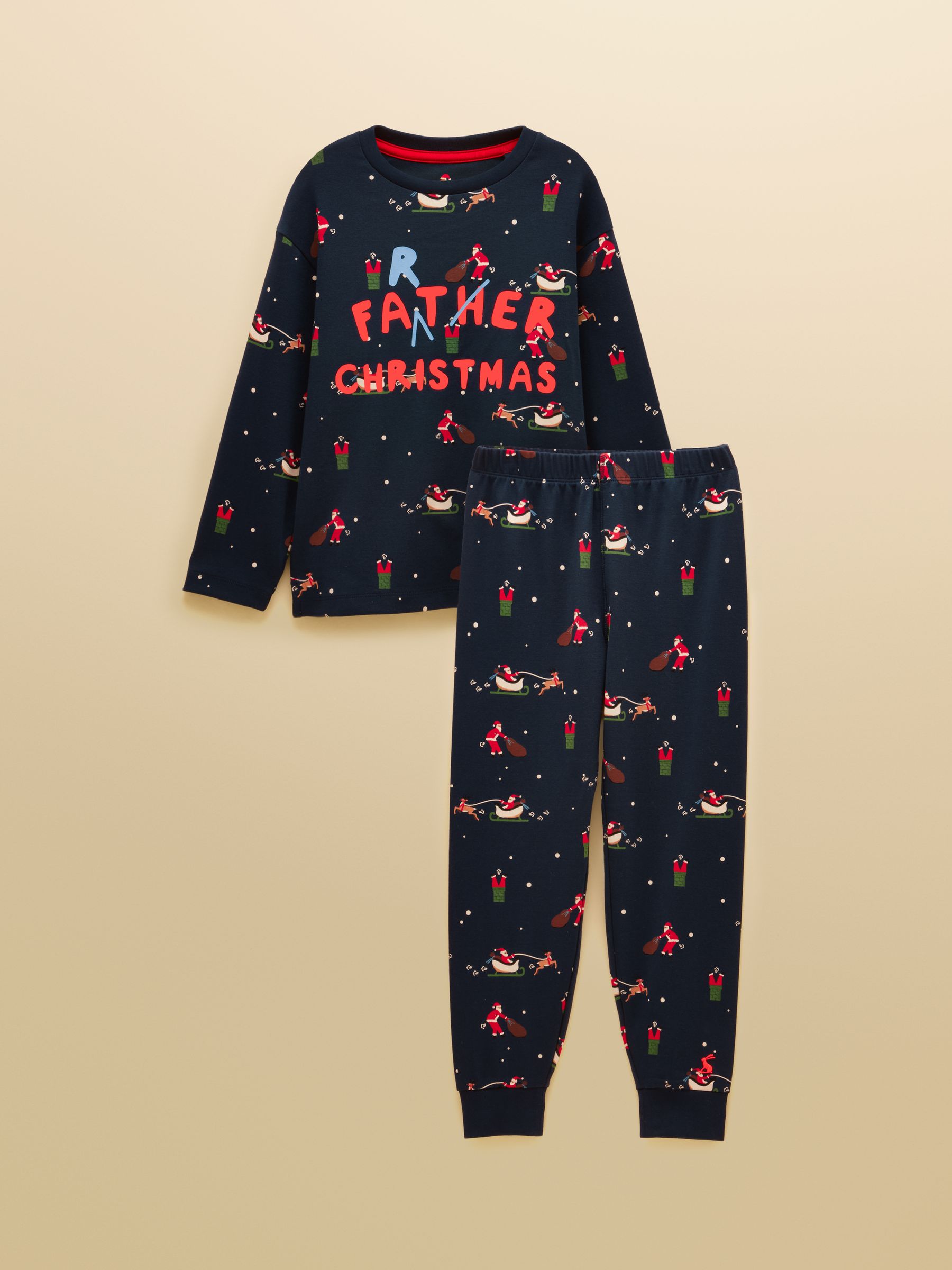 Boys' Kipwell Navy Blue Long Sleeve Pyjama Set - Image 1 of 7 Boys' Kipwell Navy Blue Long Sleeve Pyjama Set - Image 1 of 7