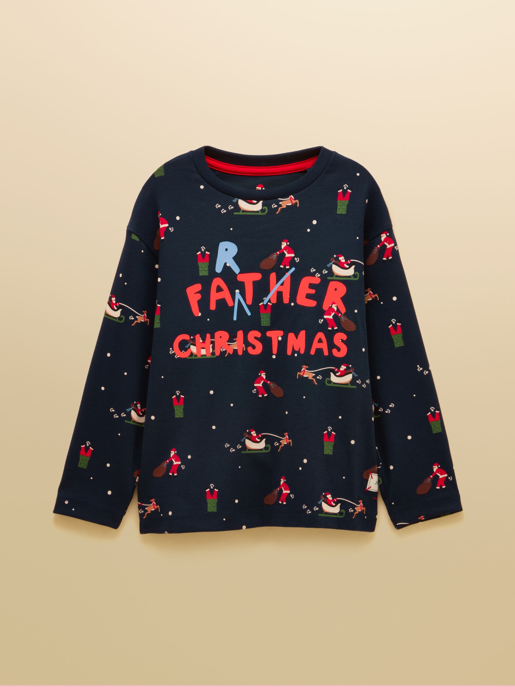Pyjima Boys' Kipwell Navy Blue Long Sleeve Pyjama Set | Joules