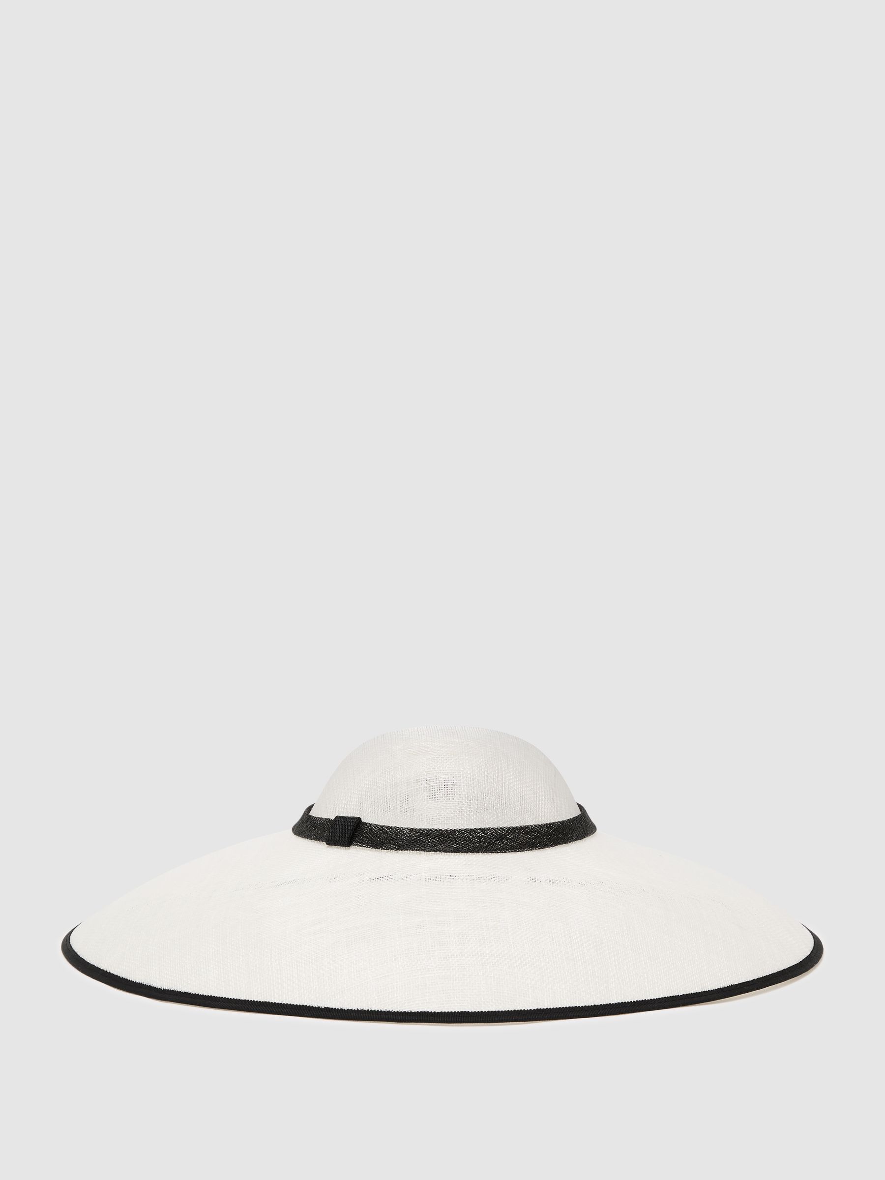 Straw-Effect Wide-Brim Hat in Ivory - image 1