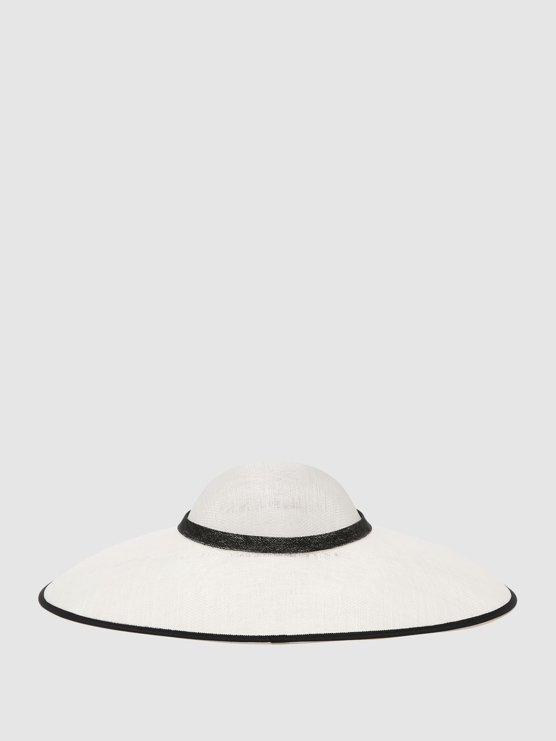 Straw-Effect Wide-Brim Hat in Ivory - Image 3 of 6