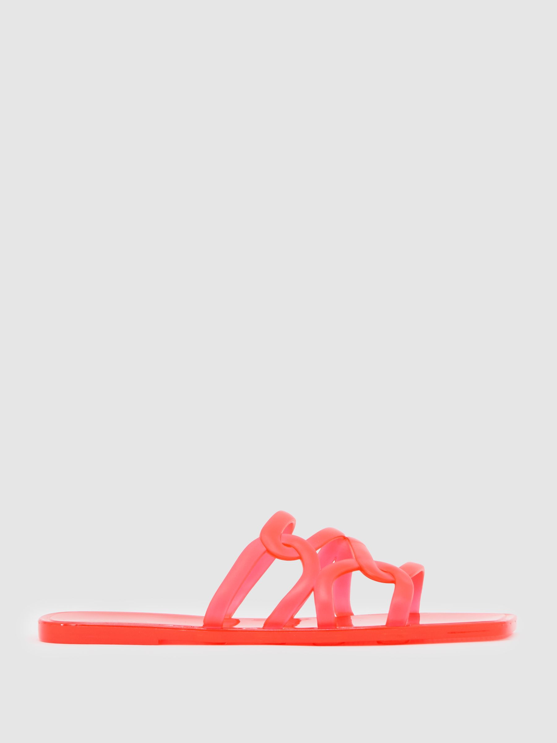 Interlocking Jelly Slide Sandals in Pink - image 5