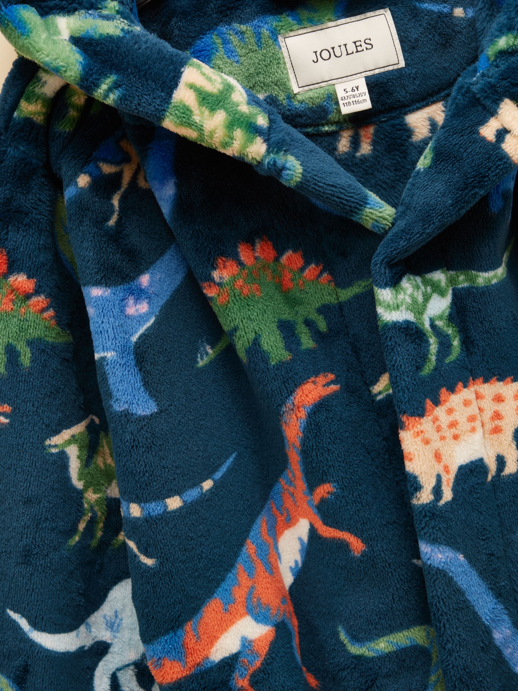 Boys' Snug Navy Dino Dressing Gown - Image 5 of 5 Boys' Snug Navy Dino Dressing Gown - Image 5 of 5
