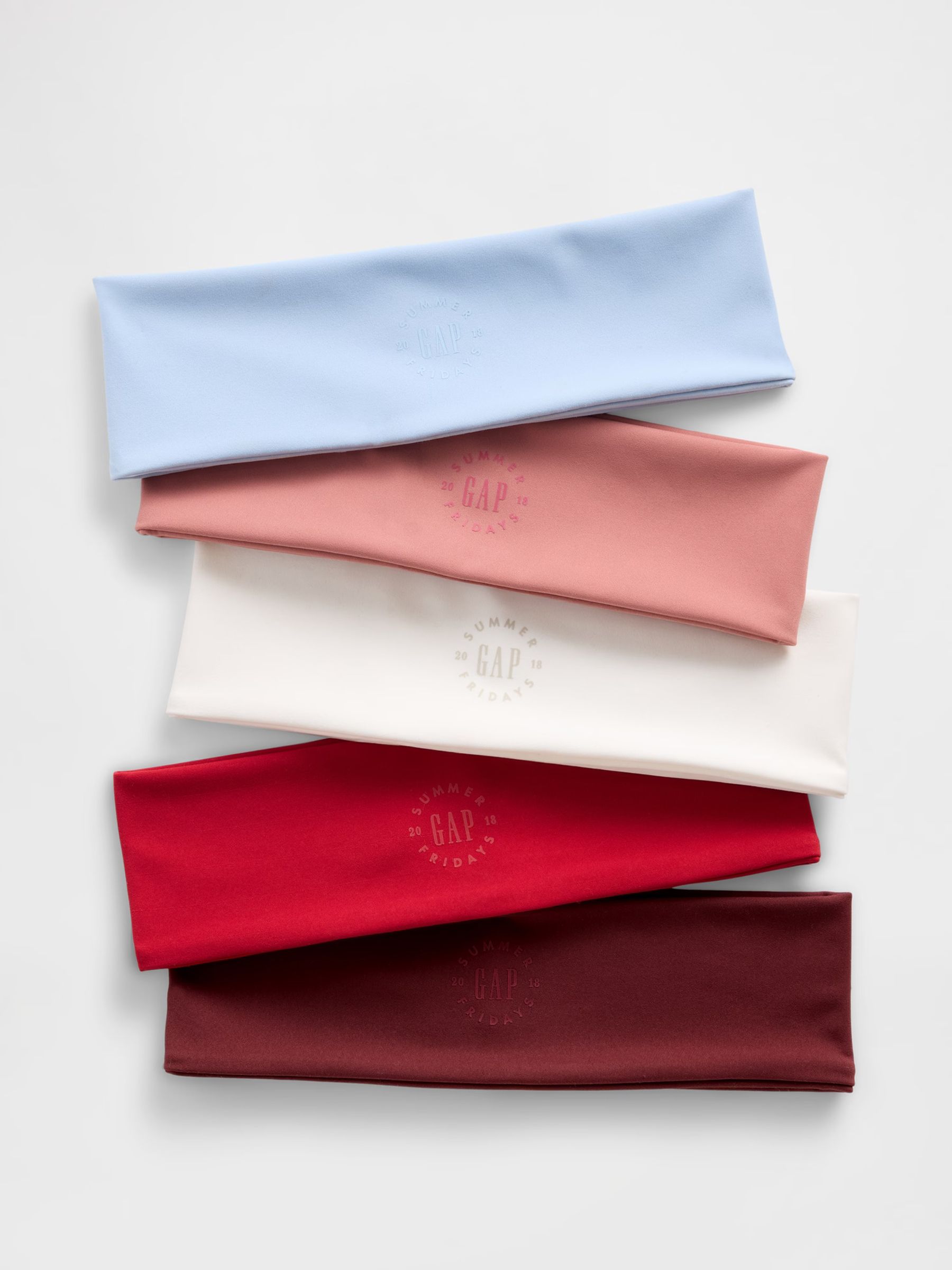 Gap X Summer Fridays Blue/Pink Logo Headbands 5 Pack - Image 1 of 4