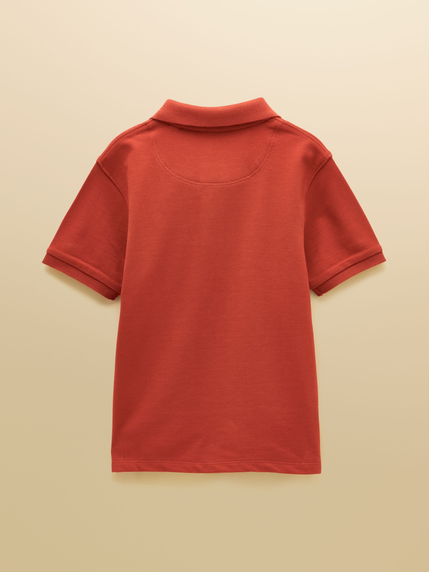 Boys' Woody Burnt Orange Short Sleeve Cotton Polo Shirt - Image 2 of 5