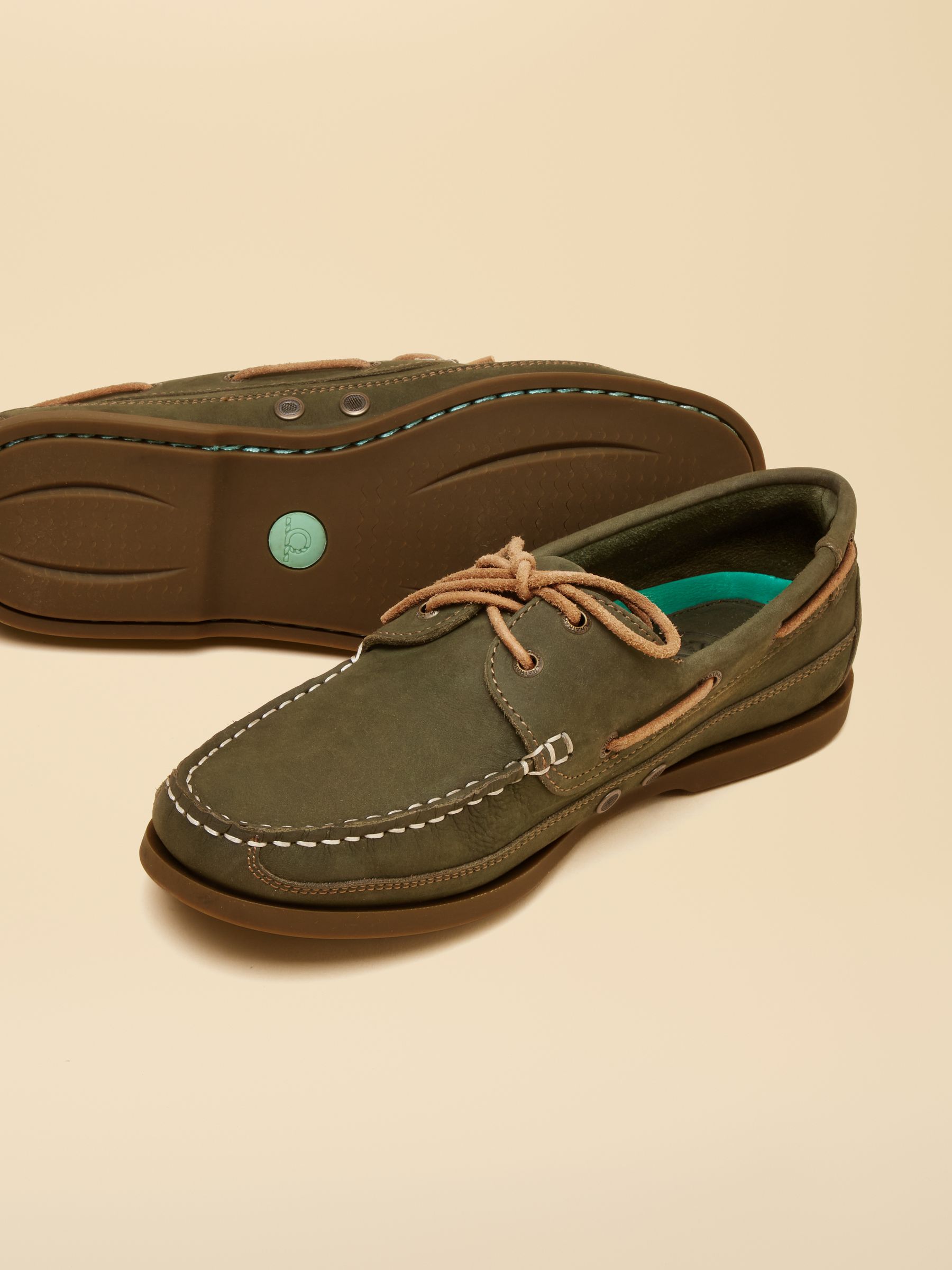 Joules X Chatham Green Cove Deck Shoes - Image 5 of 6