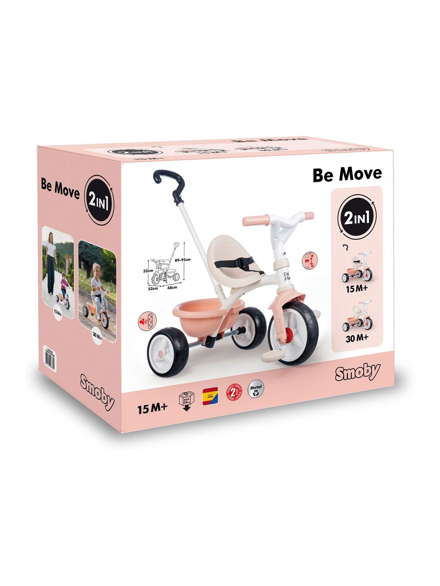 Smoby Pink Be Move Tricycle - Image 4 of 5