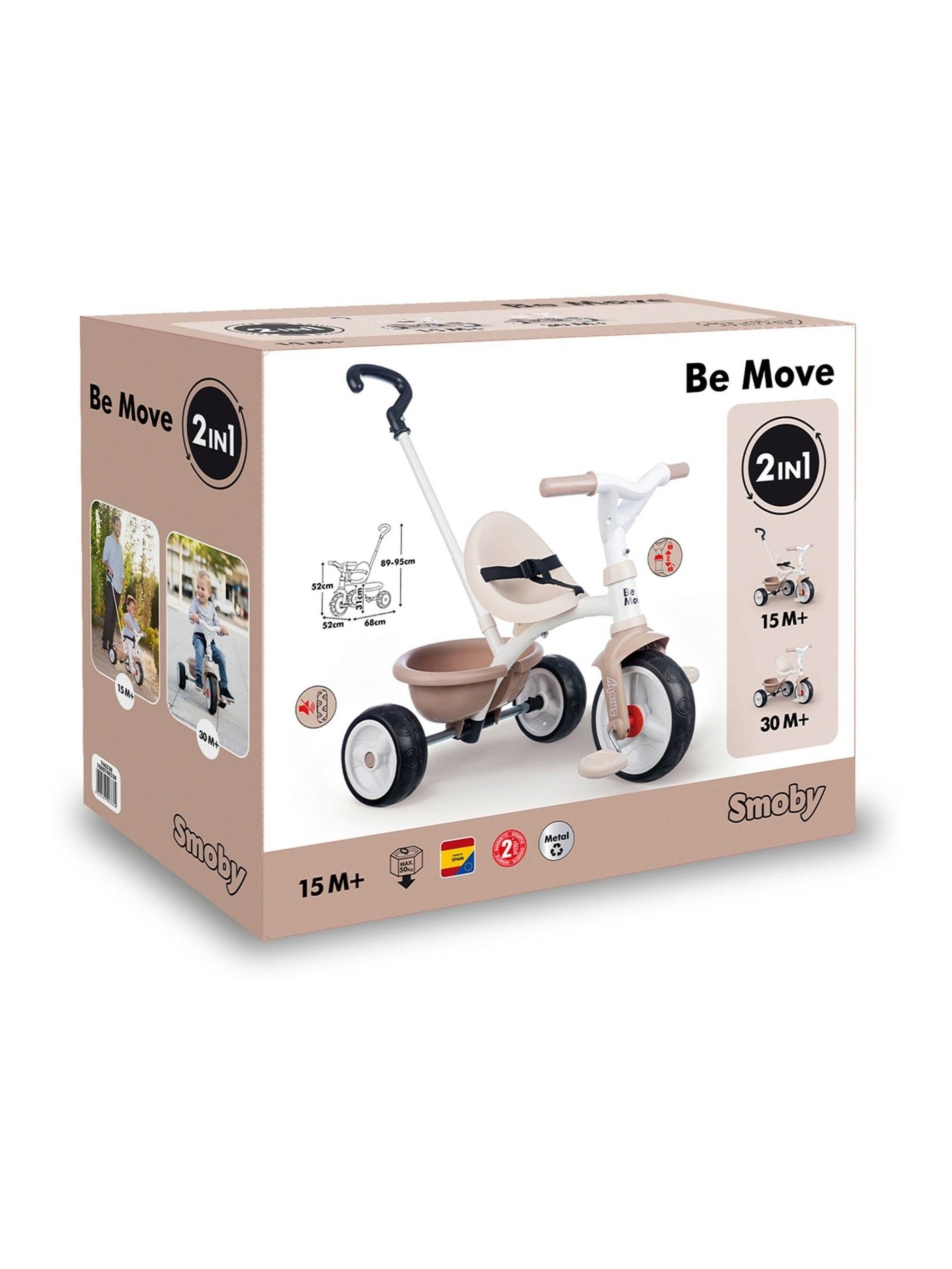 Smoby Beige Be Move Tricycle - Image 4 of 5