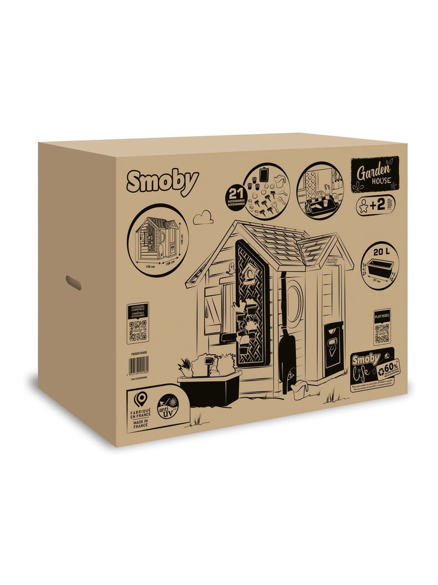 Smoby Cream Life Garden House - Image 6 of 6