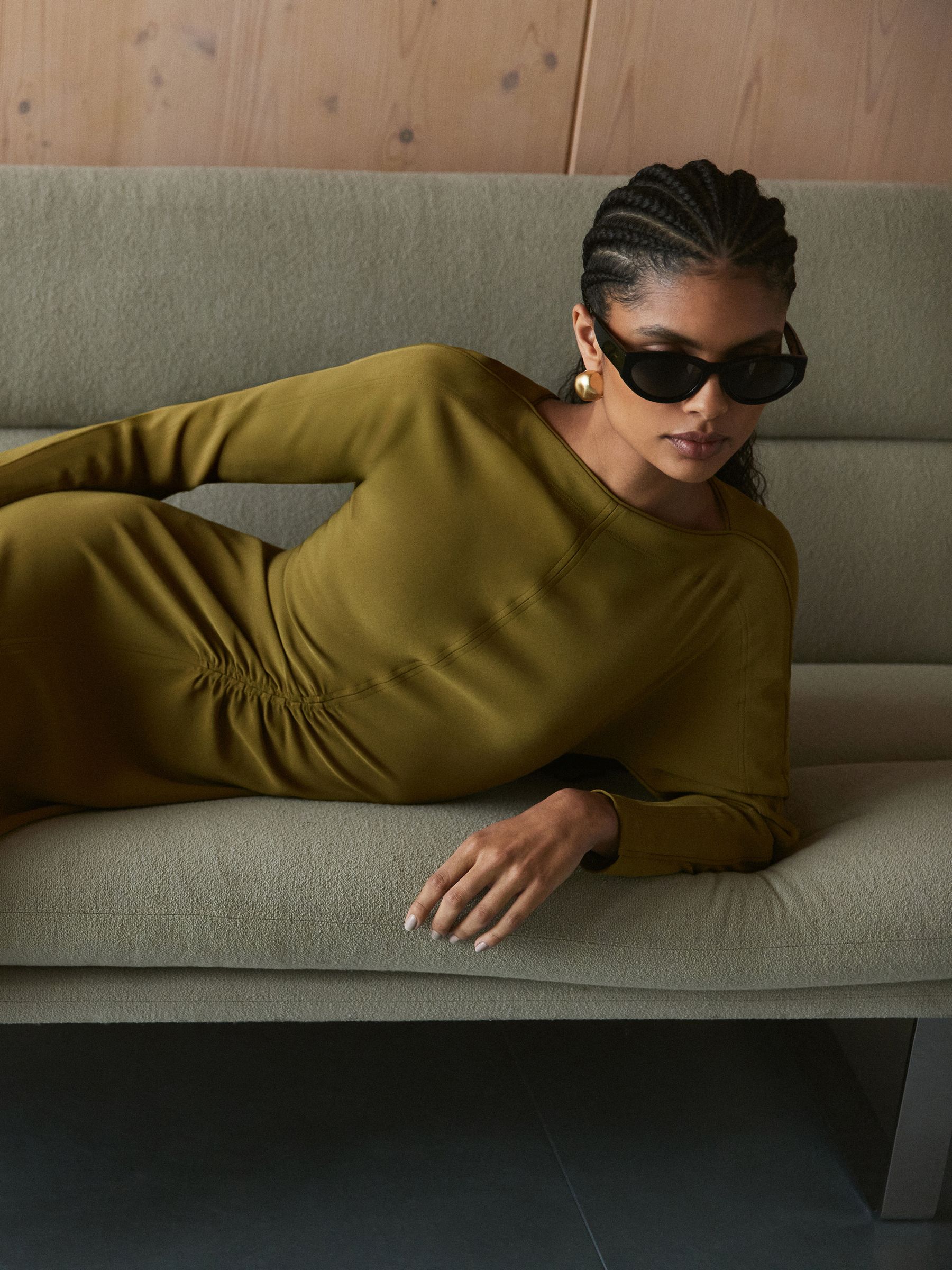 Dress in Chartreuse Green - Image 4 of 9