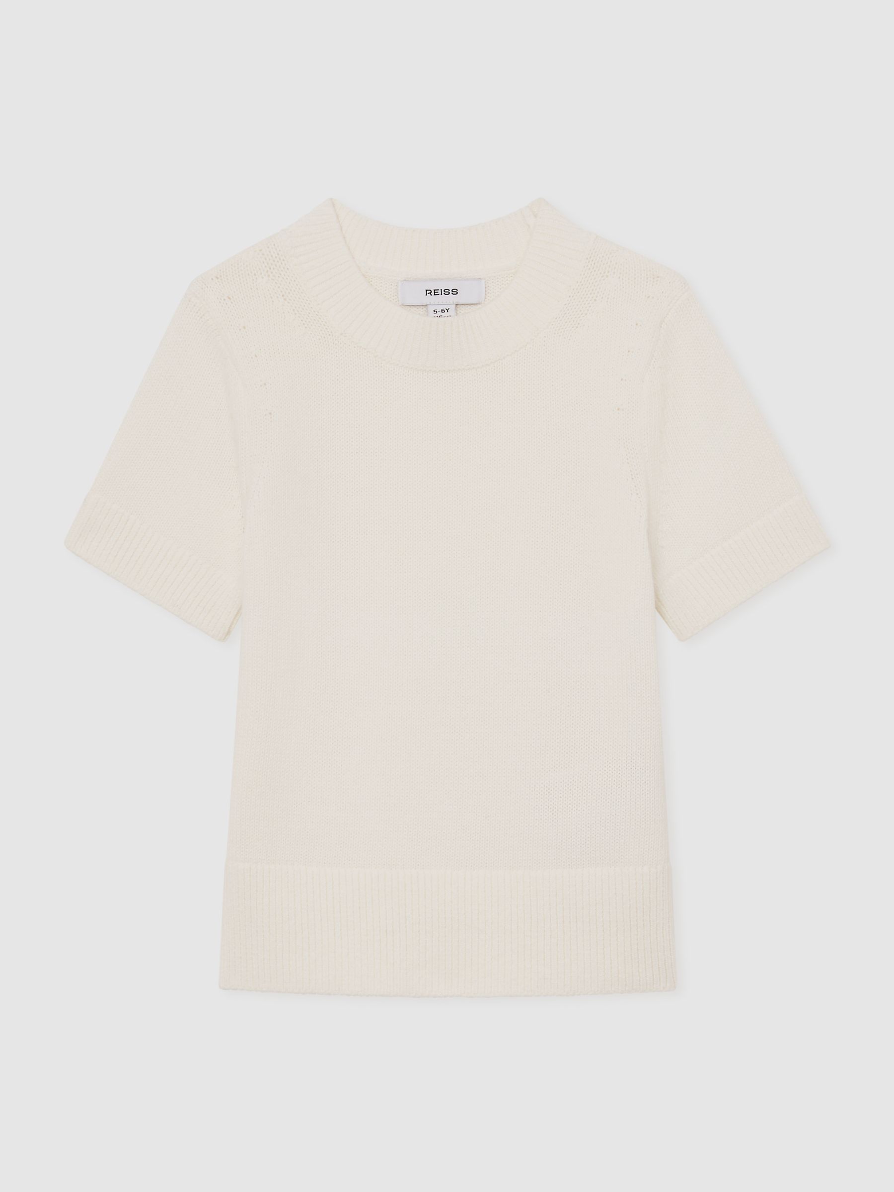 Short Sleeve Jumper in Ivory - Image 2 of 3