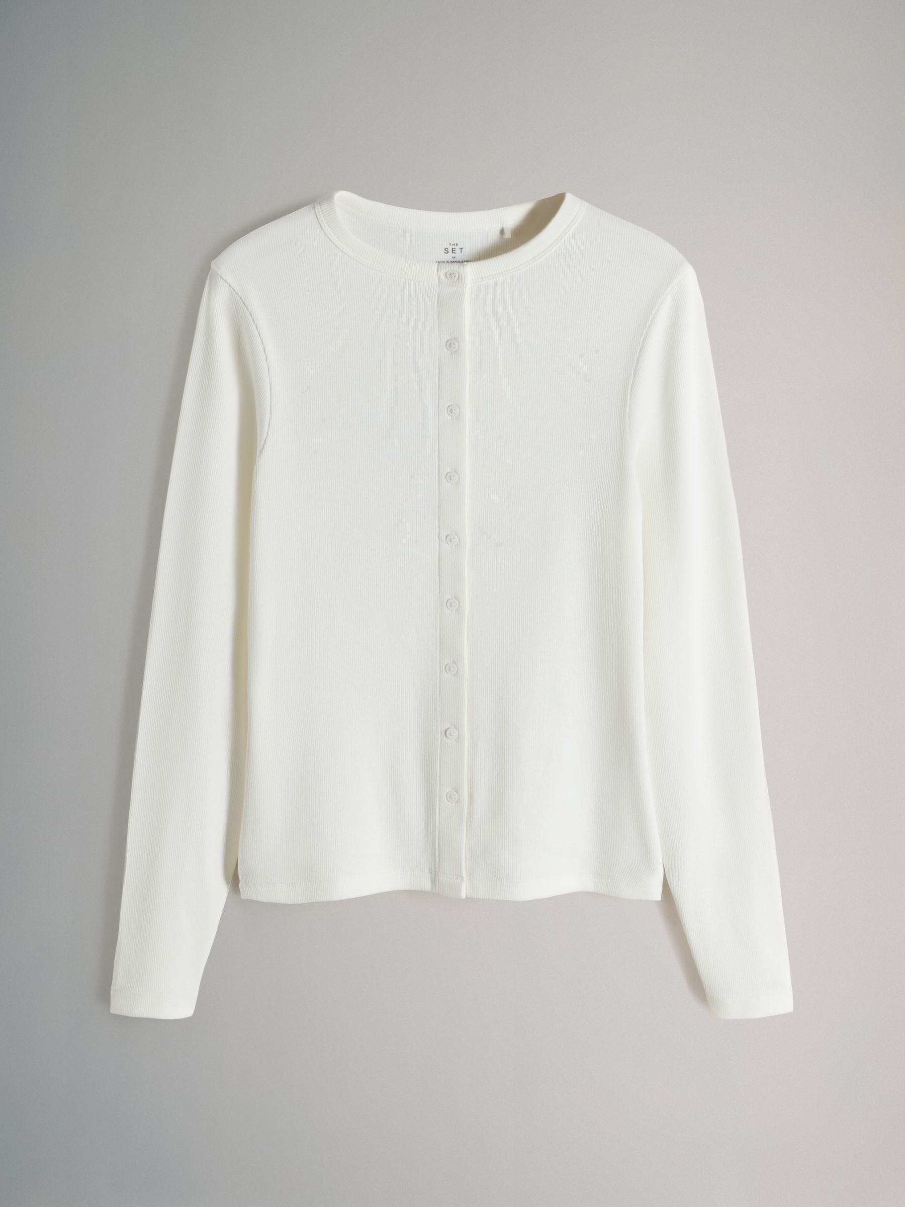 4 Pack Long Sleeve Button Through TShirts Navy/Pink/White/Stripe - Image 2 of 7