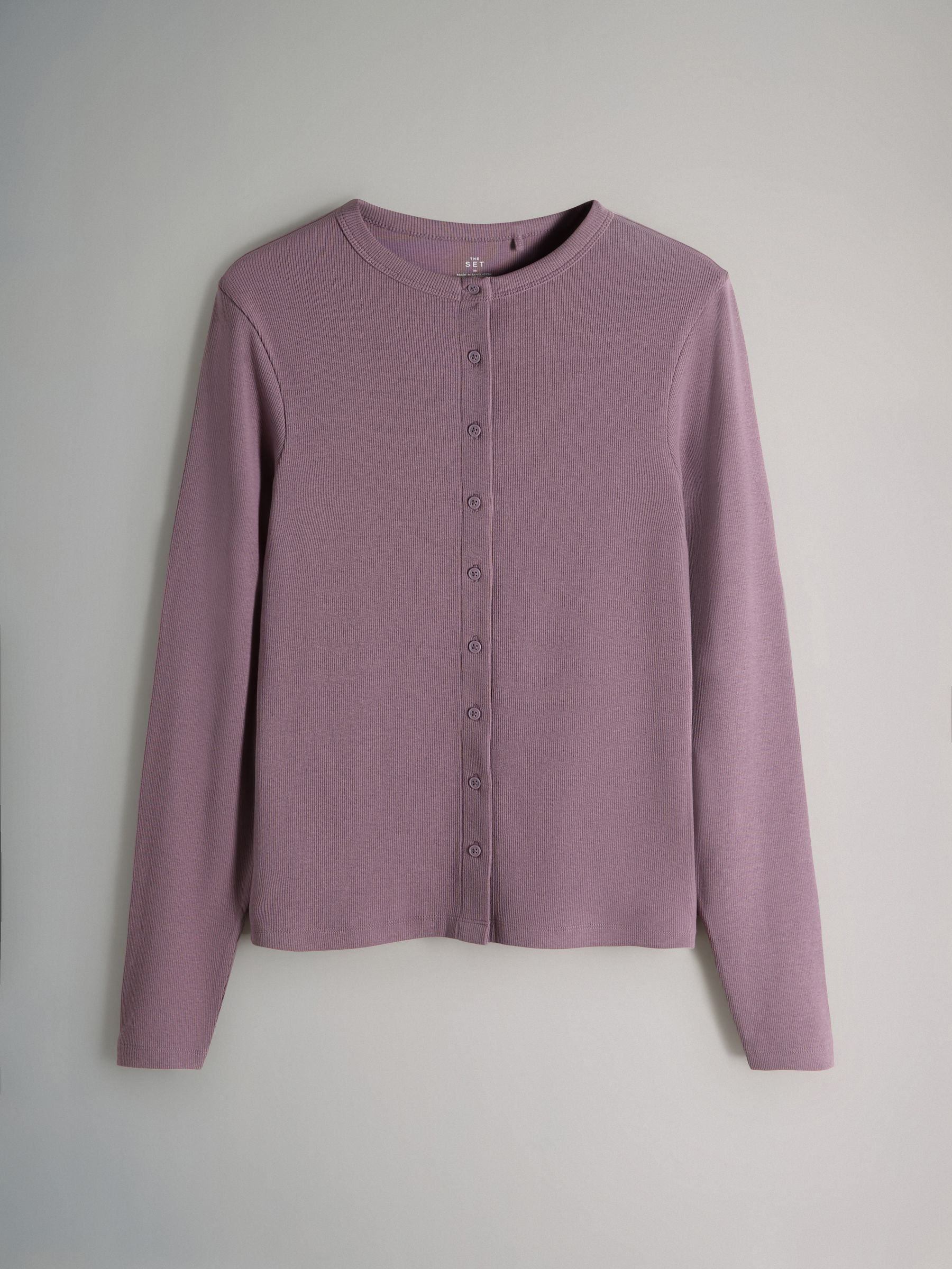 4 Pack Long Sleeve Button Through TShirts Navy/Pink/White/Stripe - Image 4 of 7