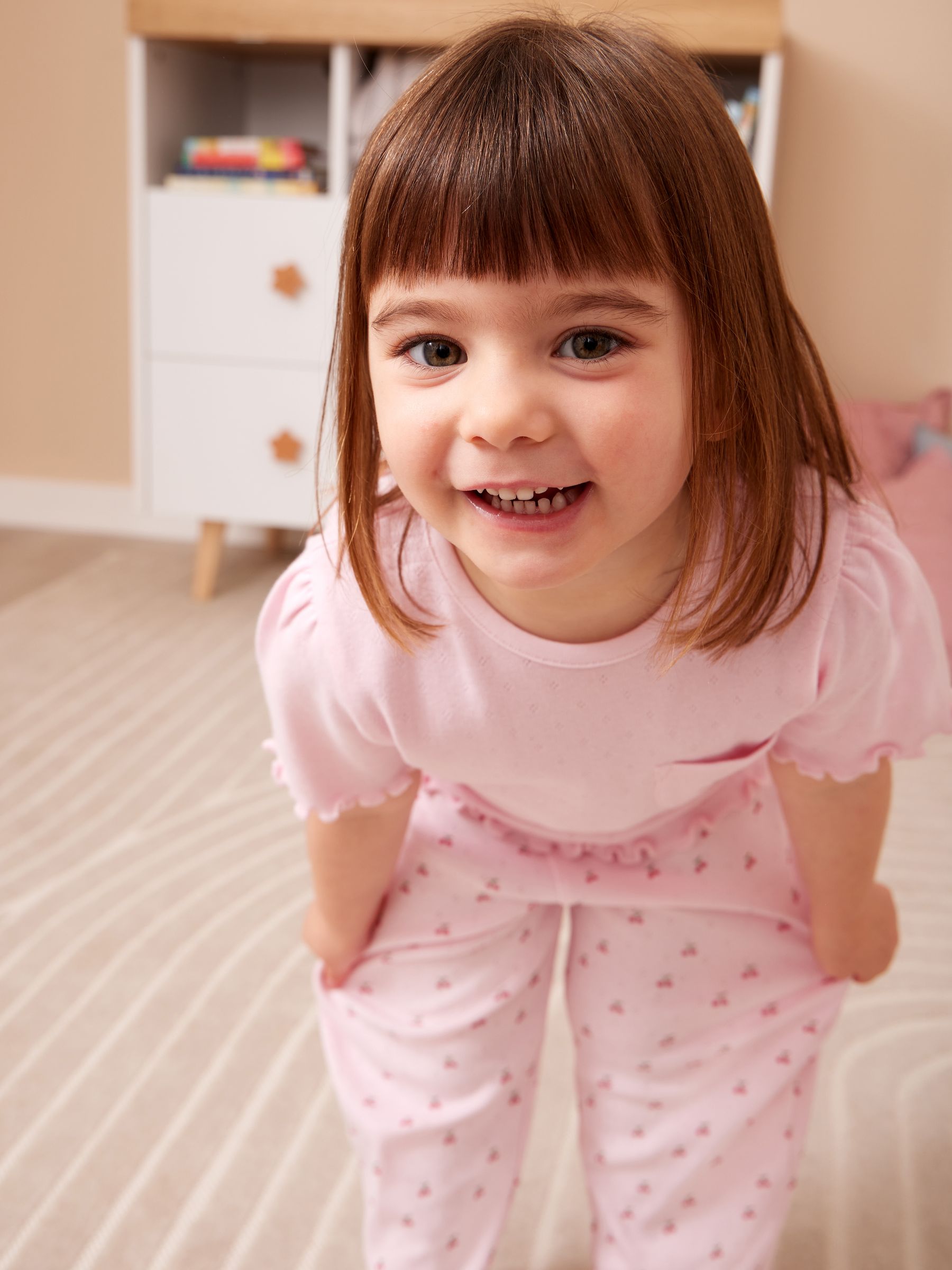 Light Pink Cherry Pointelle Pretty Pyjamas - Image 1 of 7