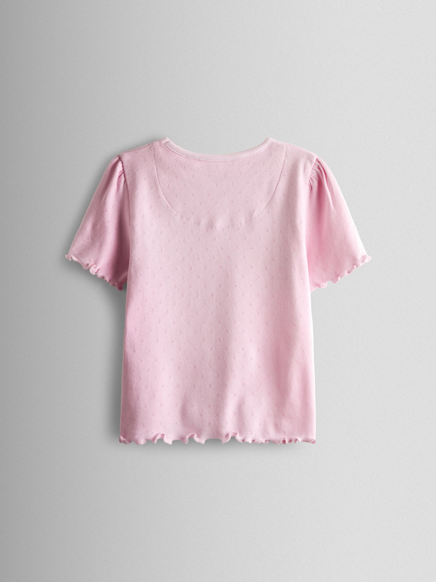 Light Pink Cherry Pointelle Pretty Pyjamas - Image 4 of 7