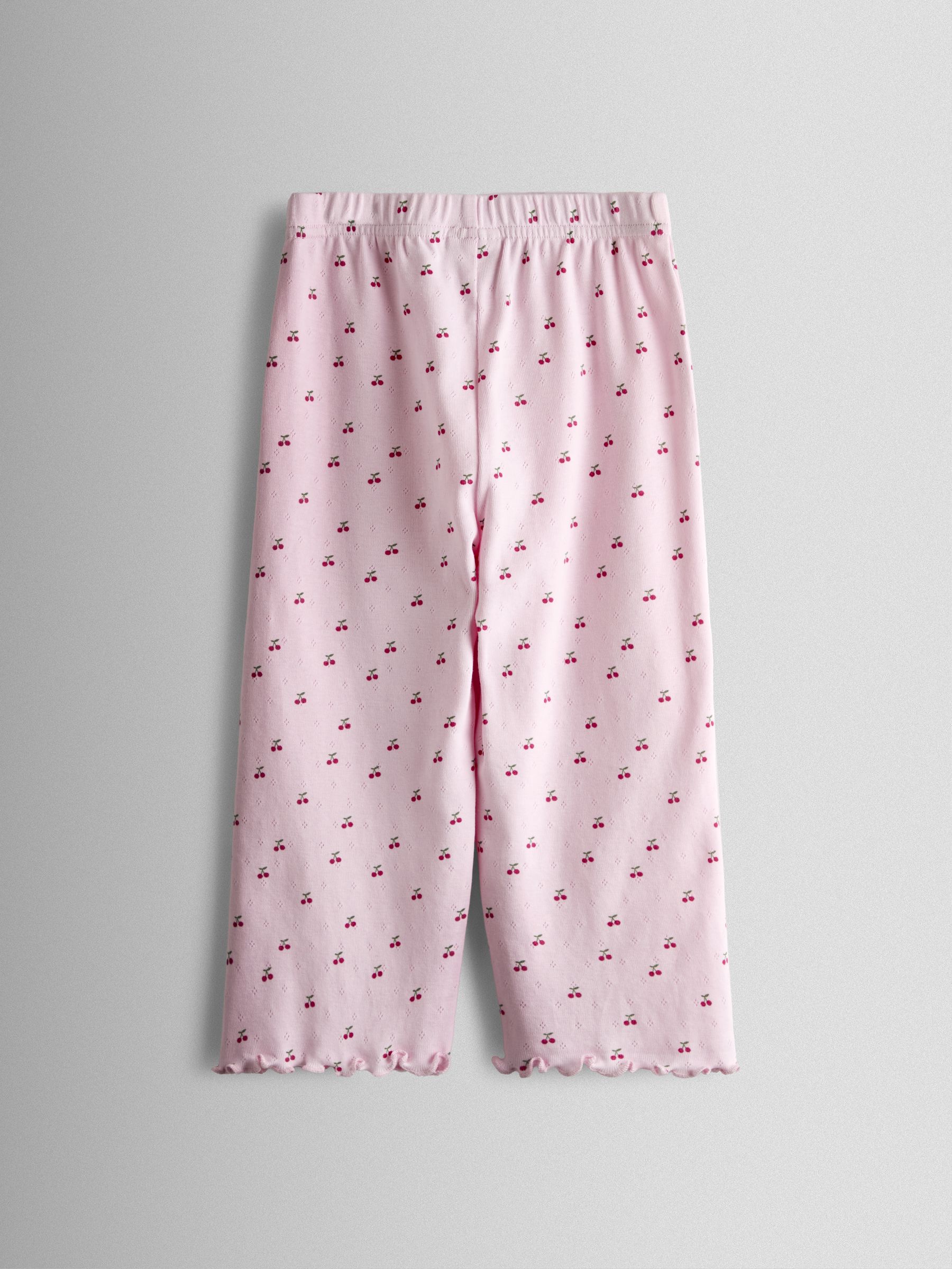Light Pink Cherry Pointelle Pretty Pyjamas - Image 6 of 7