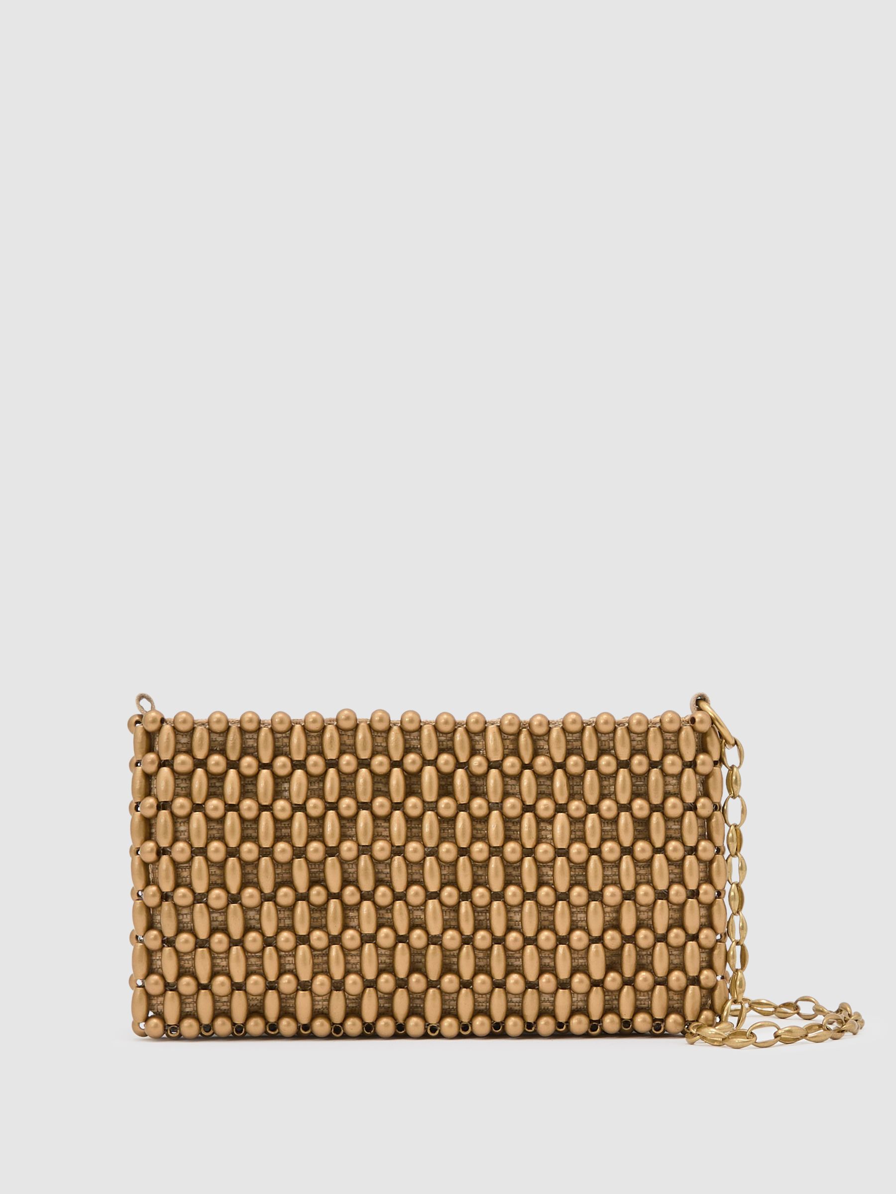 Beaded Shoulder bag in Gold - Image 2 of 6