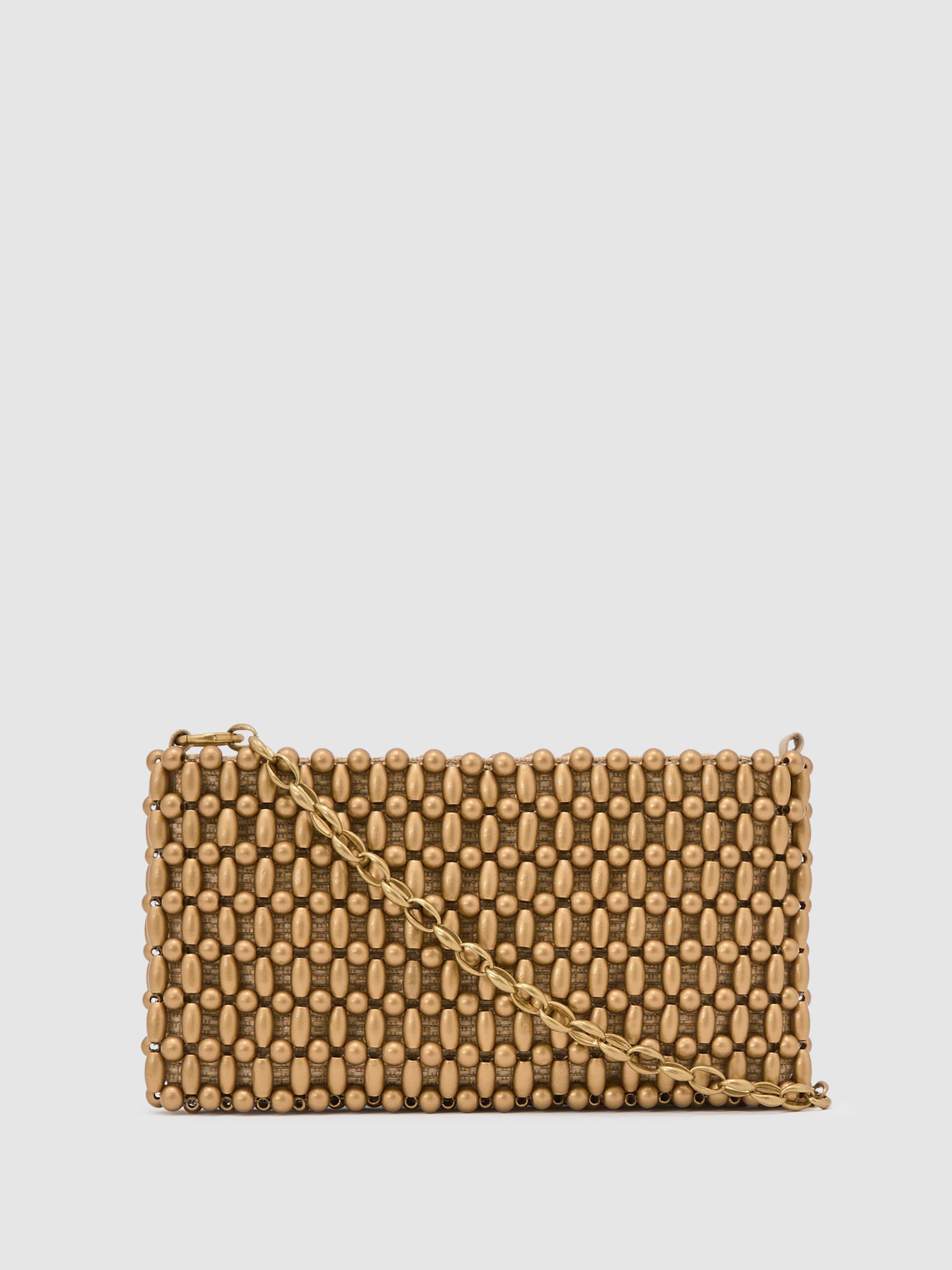Beaded Shoulder bag in Gold - Image 6 of 6