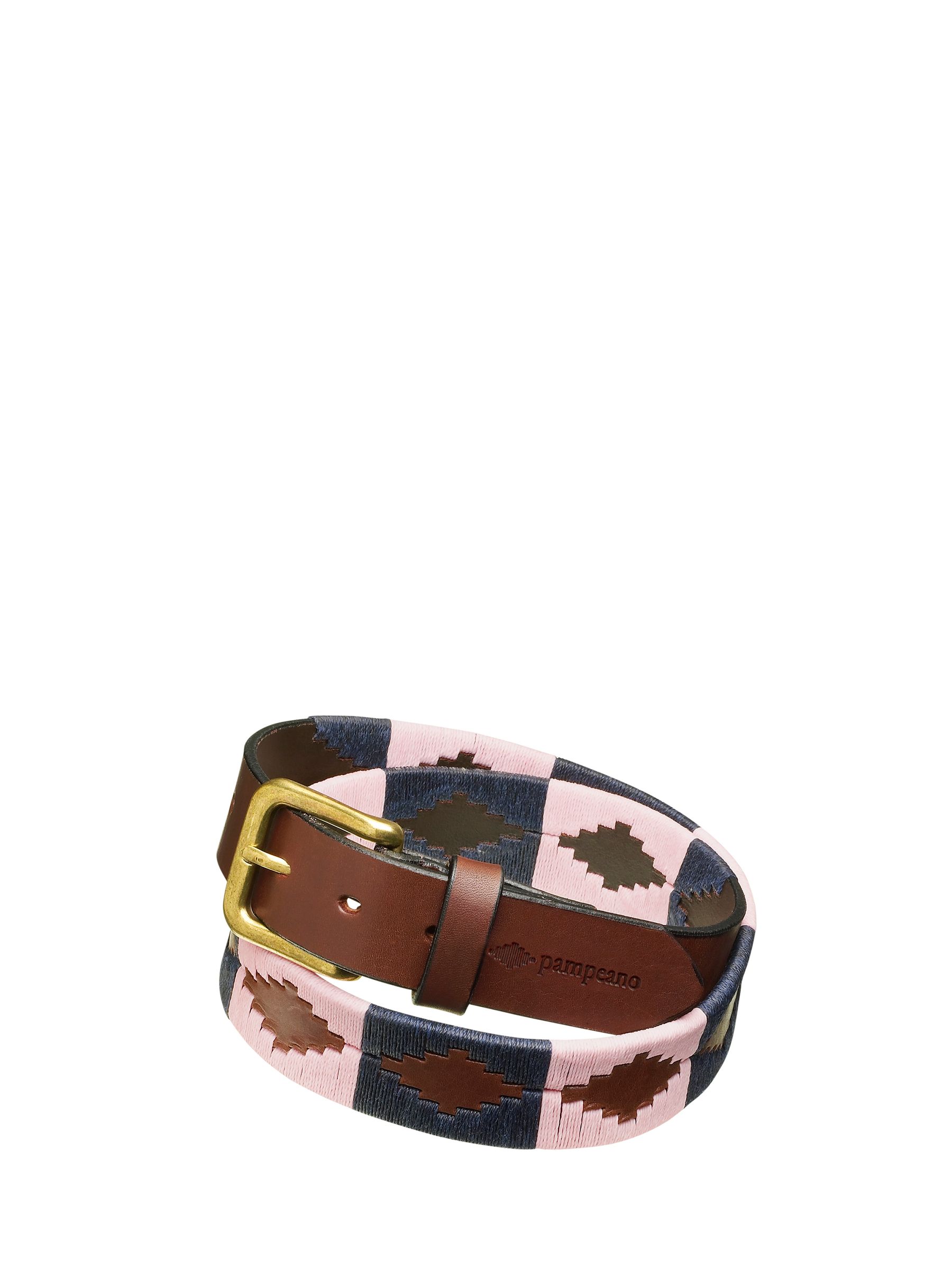 Hermoso Pink & Navy Multi Pampeano Dulce Leather Polo Belt - Image 2 of 2 Hermoso Pink & Navy Multi Pampeano Dulce Leather Polo Belt - Image 2 of 2