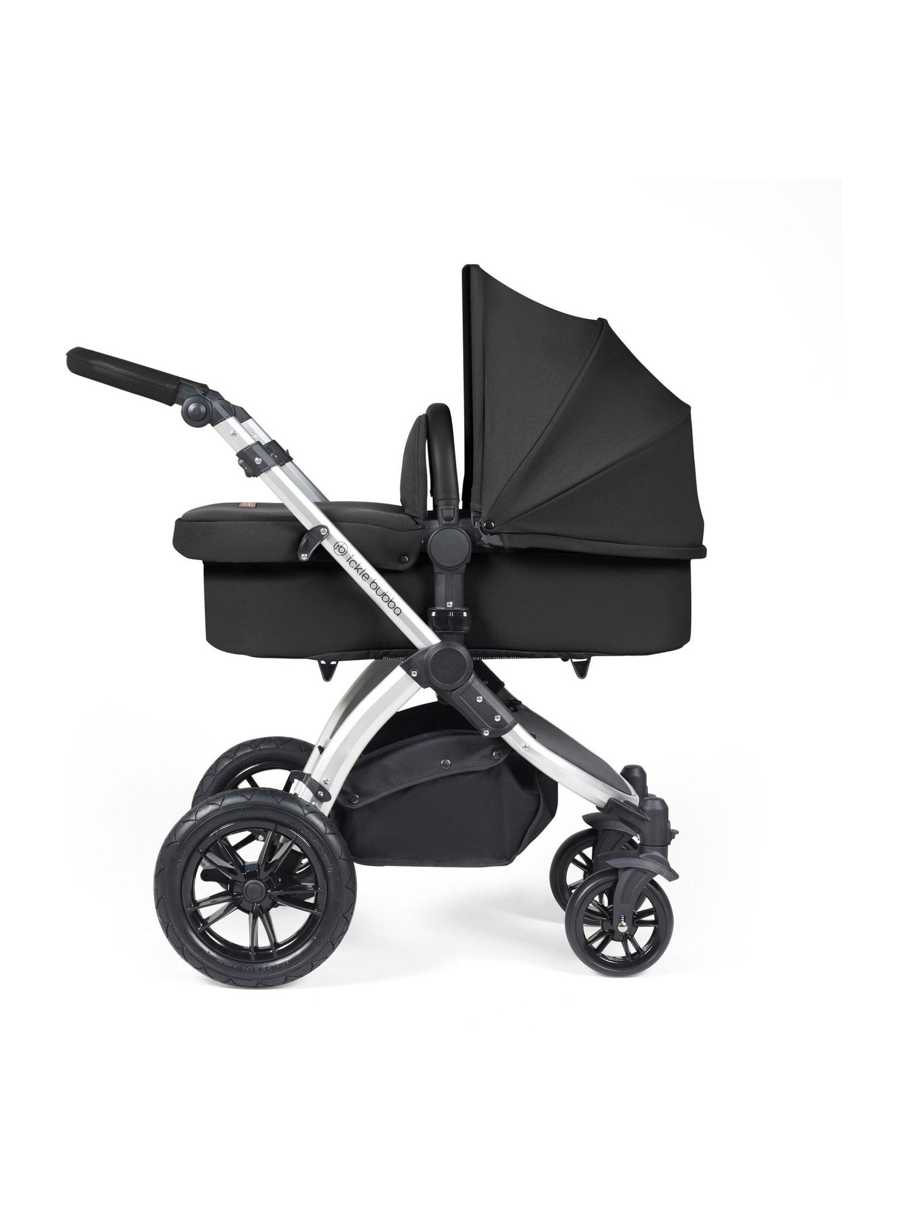 Ickle Bubba 12 Piece Black Stomp Luxe Travel System with iSize Cirrus Car Seat - Image 3 of 5