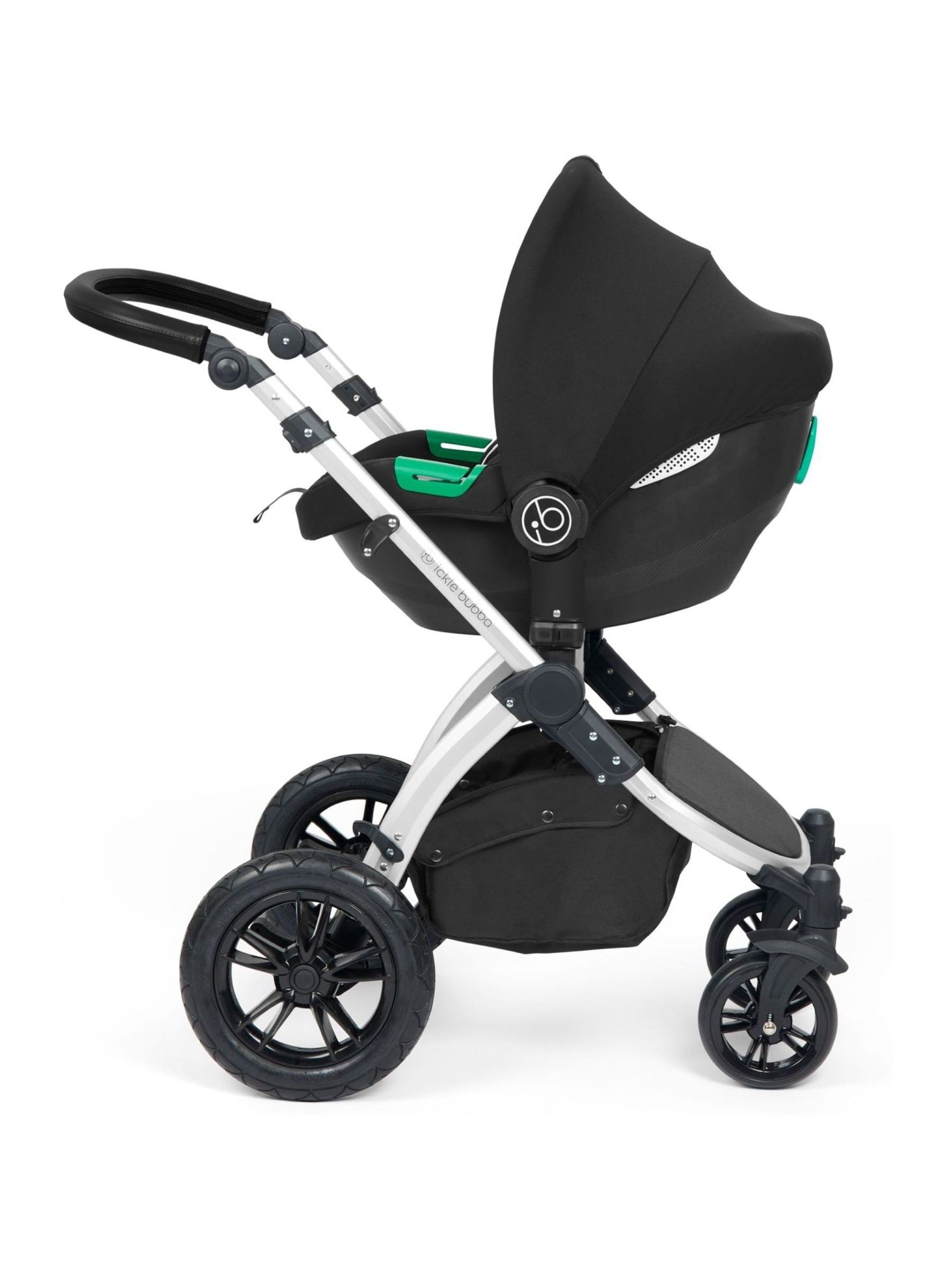 Ickle Bubba 12 Piece Black Stomp Luxe Travel System with iSize Cirrus Car Seat - Image 4 of 5