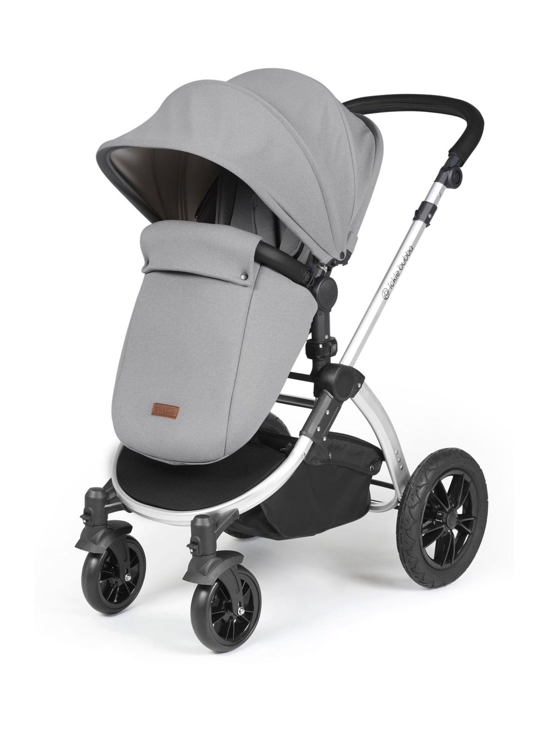 Ickle Bubba 12 Piece Grey Stomp Luxe Travel System with iSize Cirrus Car Seat - Image 4 of 6