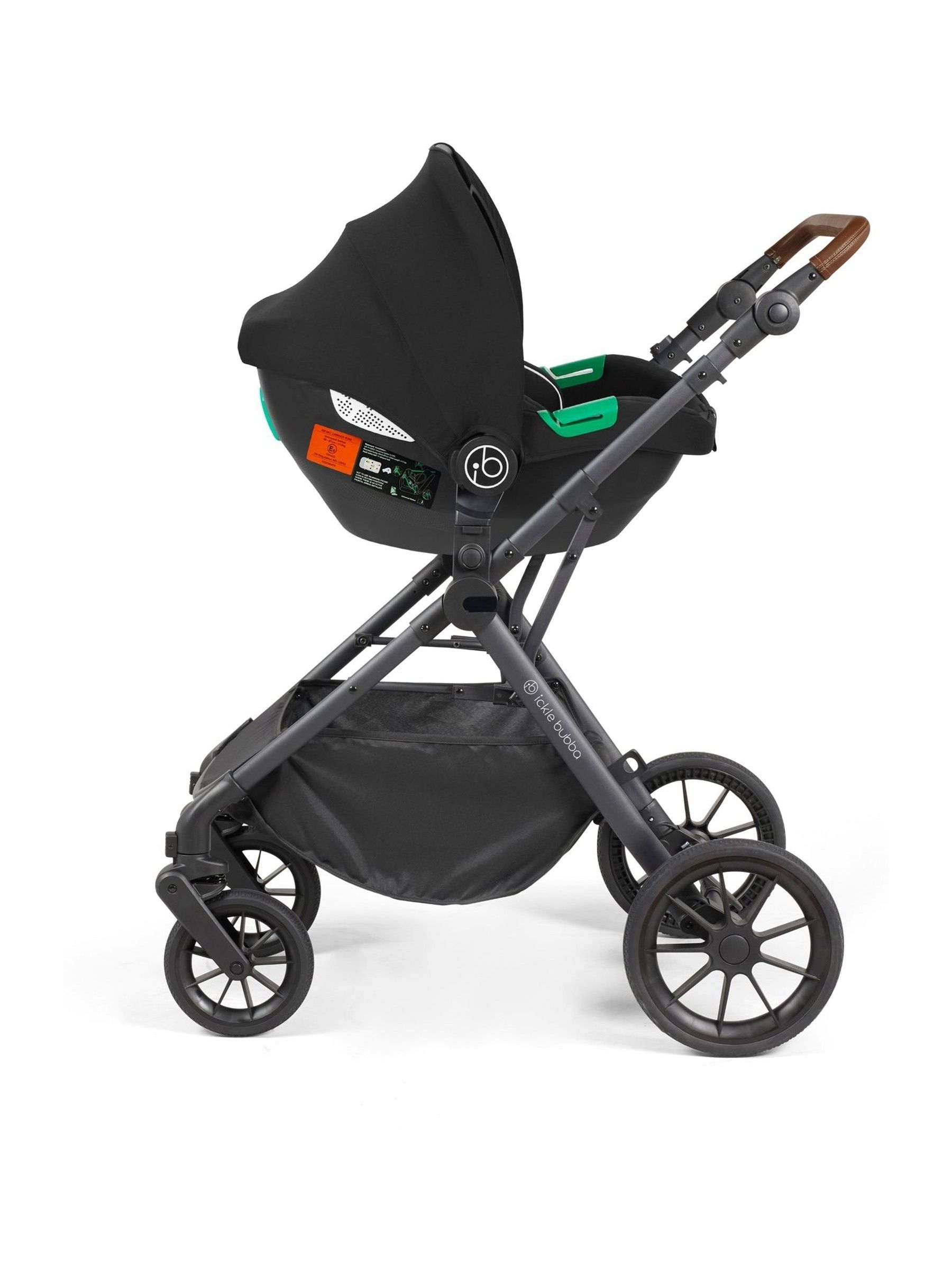 Ickle Bubba 9 Piece Black Cosmo Travel System with Stratus iSize Car Seat - Image 5 of 6