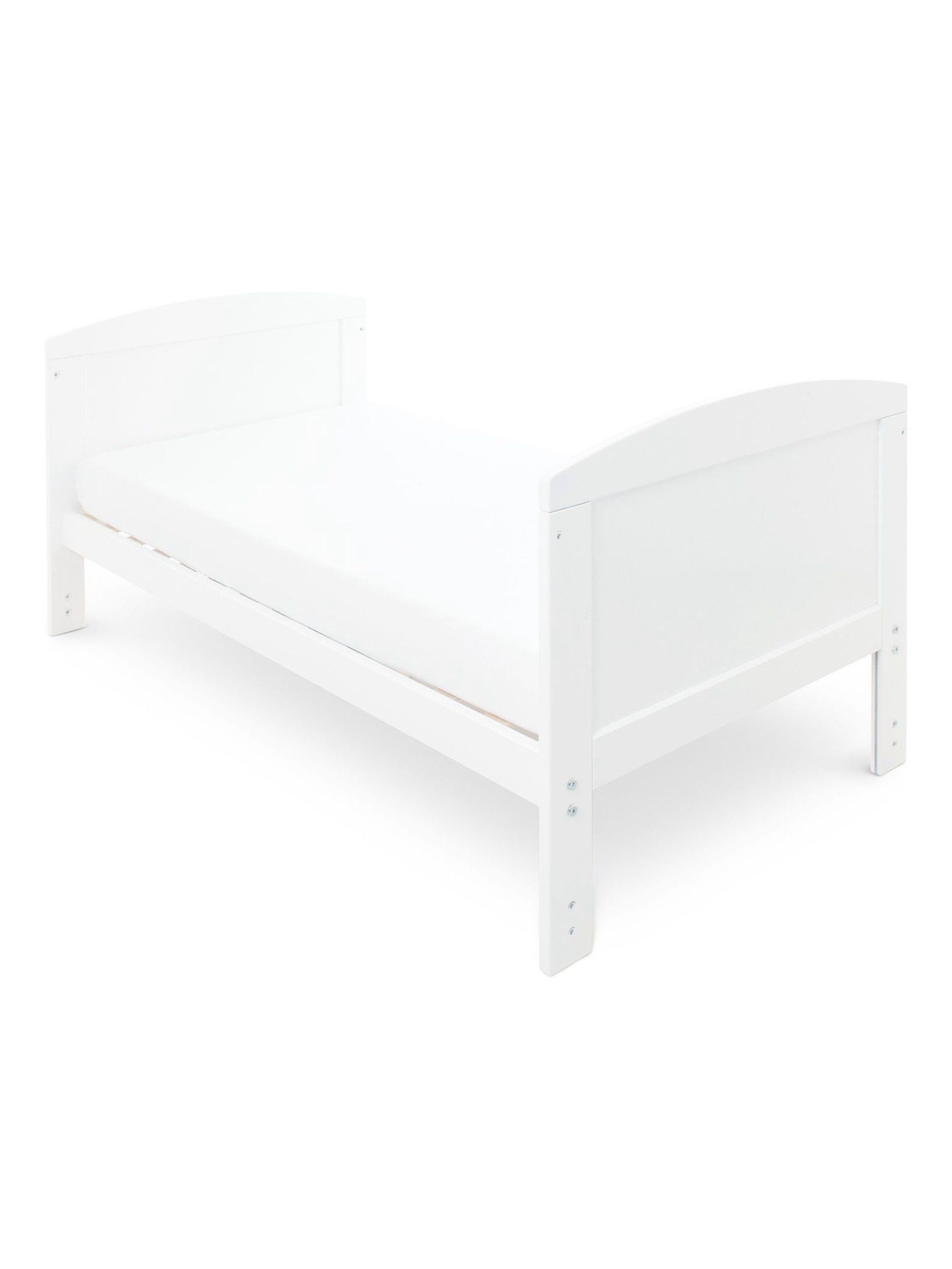 Ickle Bubba White Coleby Classic Cot Bed and Fibre Mattress - Image 4 of 6