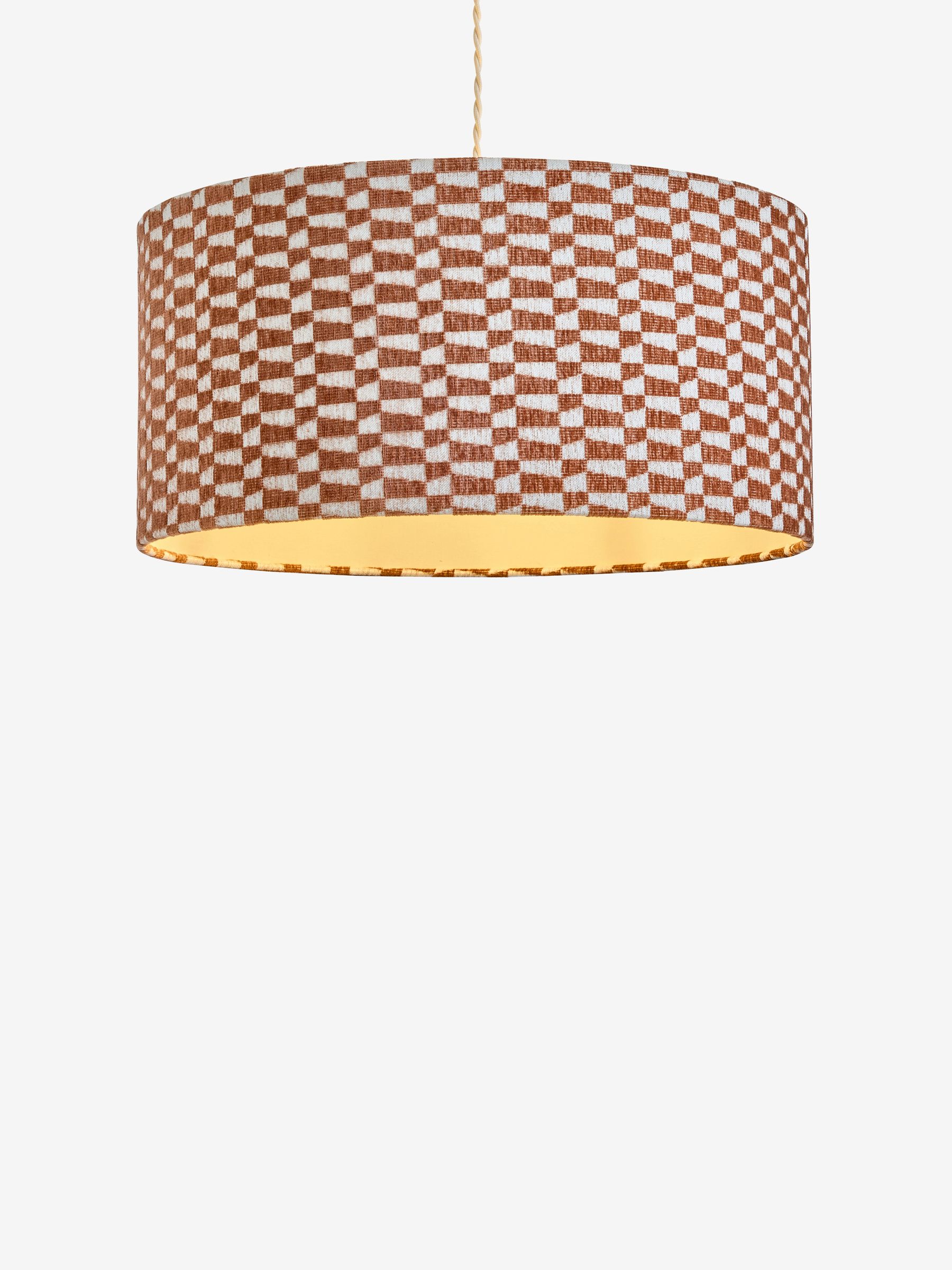Geo Easy Fit Shade Ceiling Light in Brown/Cream - Image 3 of 4