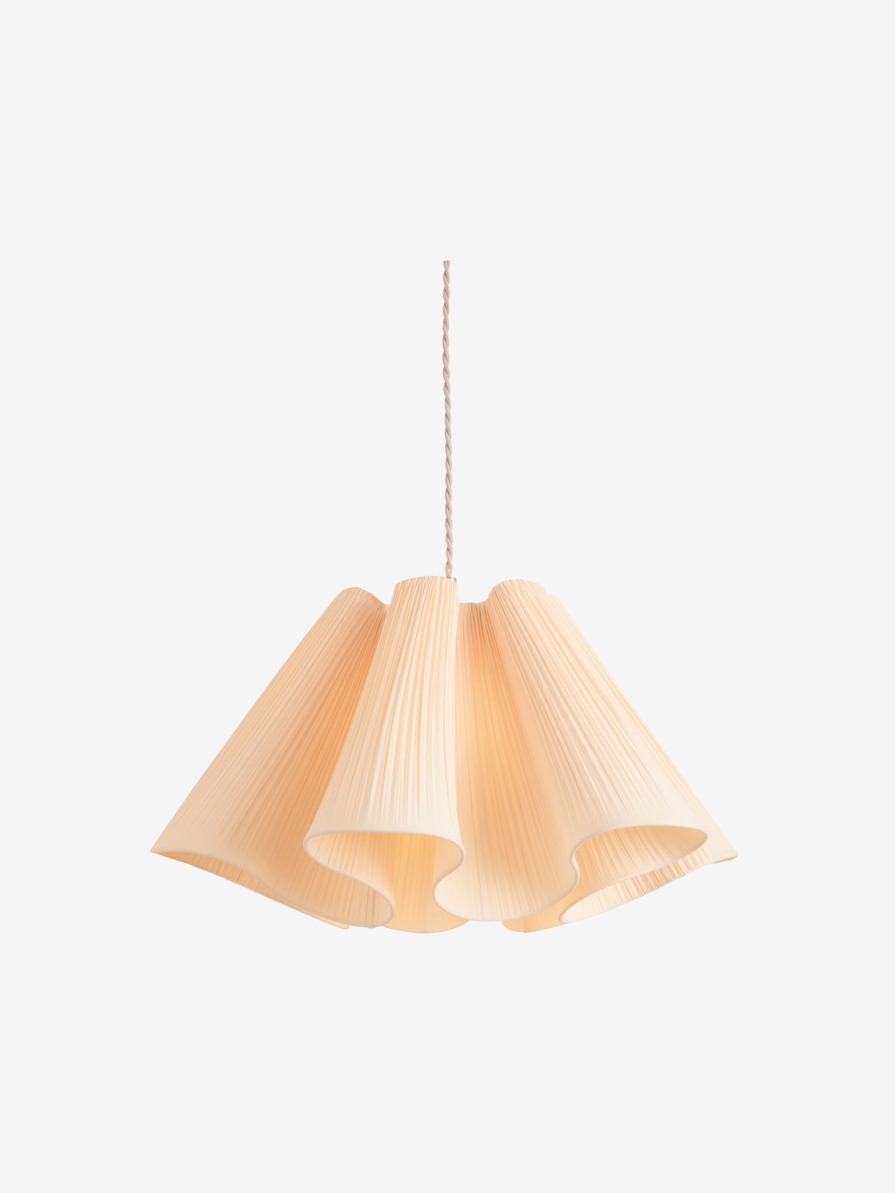 Caspian Pleated Easy Fit Light Shade in Cream - Image 2 of 5 Caspian Pleated Easy Fit Light Shade in Cream - Image 2 of 5