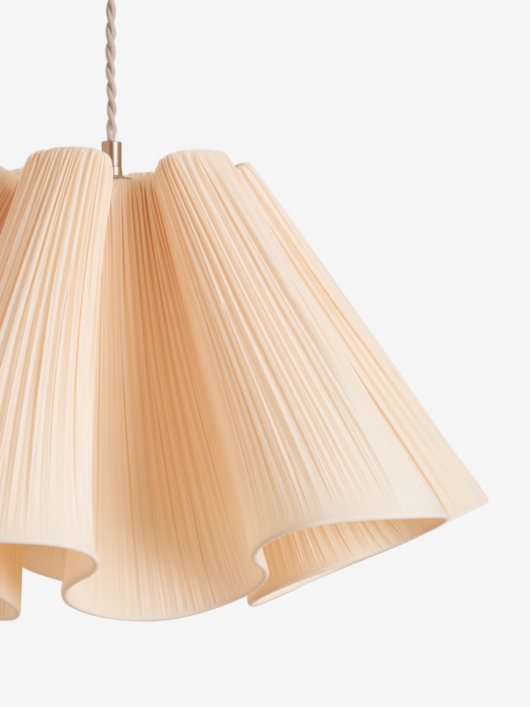 Caspian Pleated Easy Fit Light Shade in Cream - Image 3 of 5