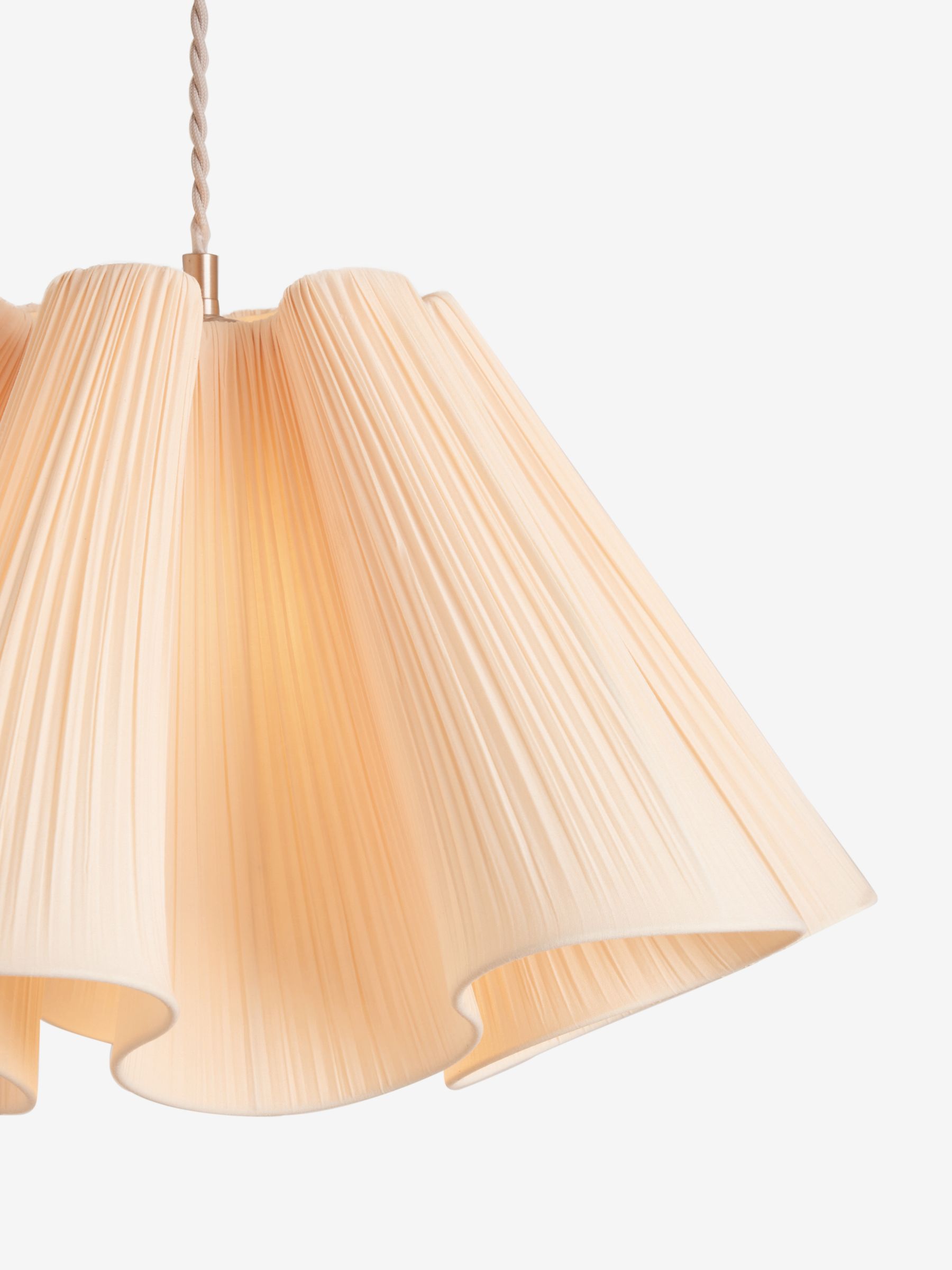 Caspian Pleated Easy Fit Light Shade in Cream - Image 4 of 5