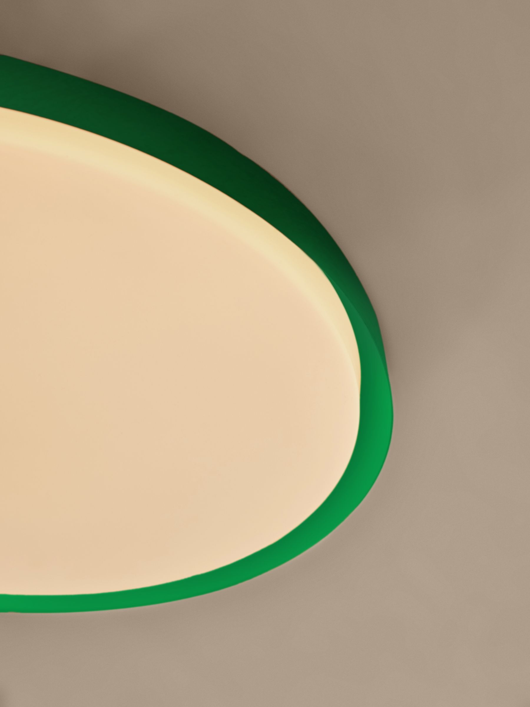 Nura Flush Bathroom Ceiling Light in Green - Image 3 of 5