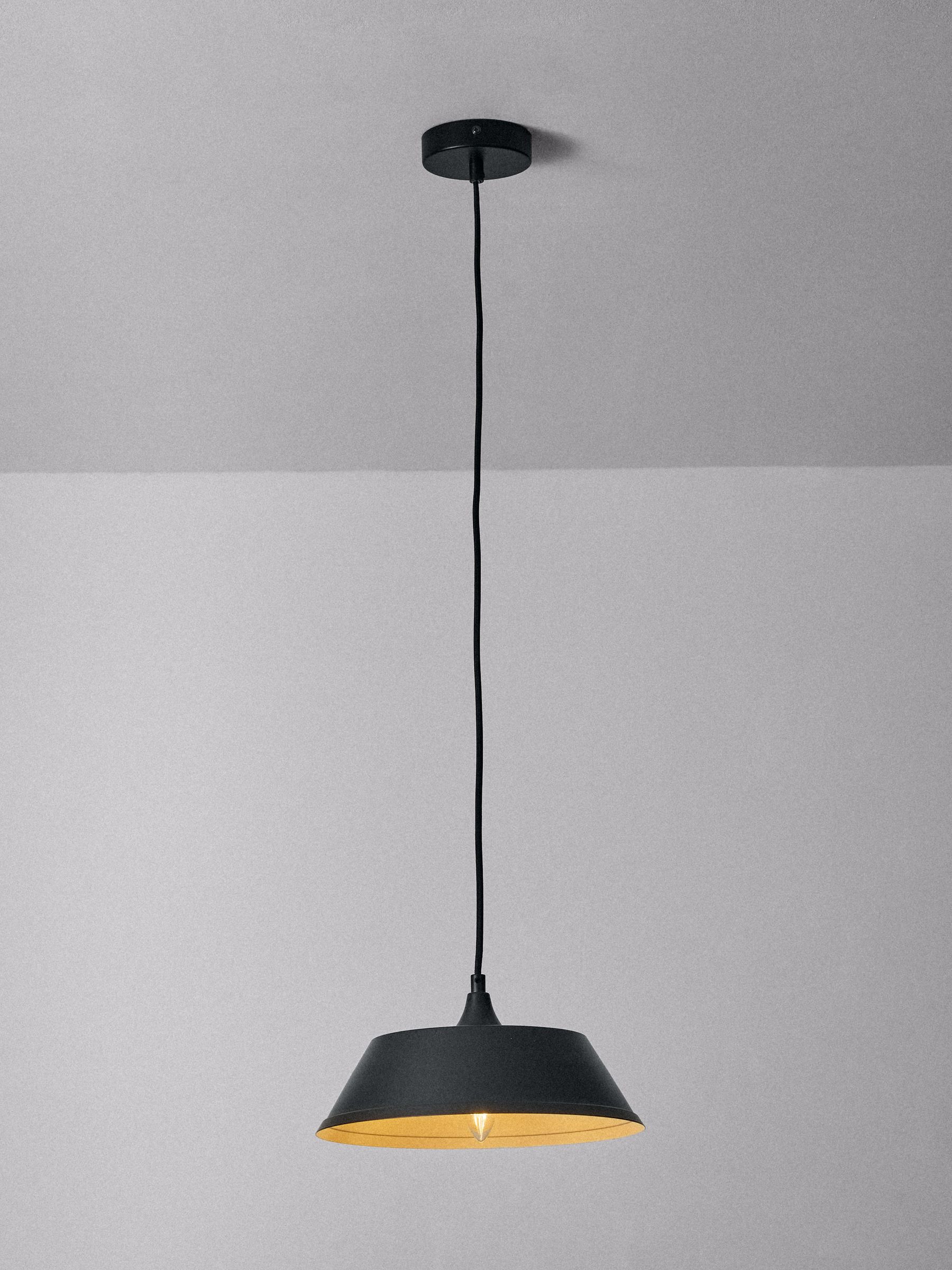The Set 3 Pack Black Metal Pendant Ceiling Light - Image 5 of 7