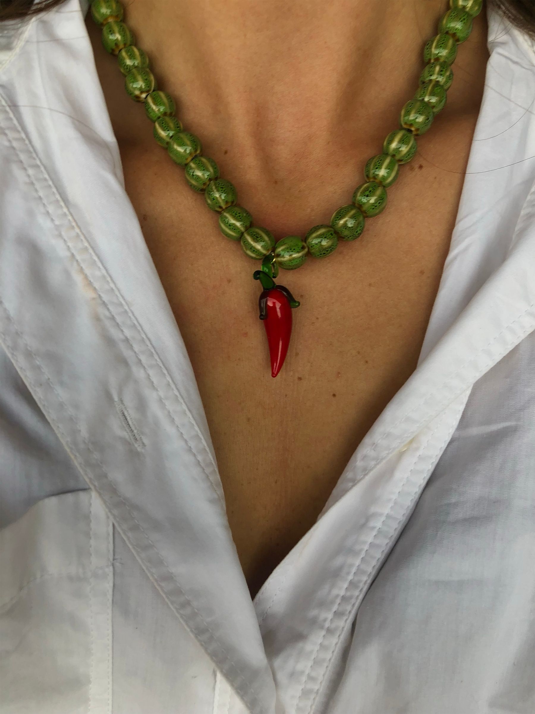 Minerva Green Spicy Chile Necklace - Image 2 of 4