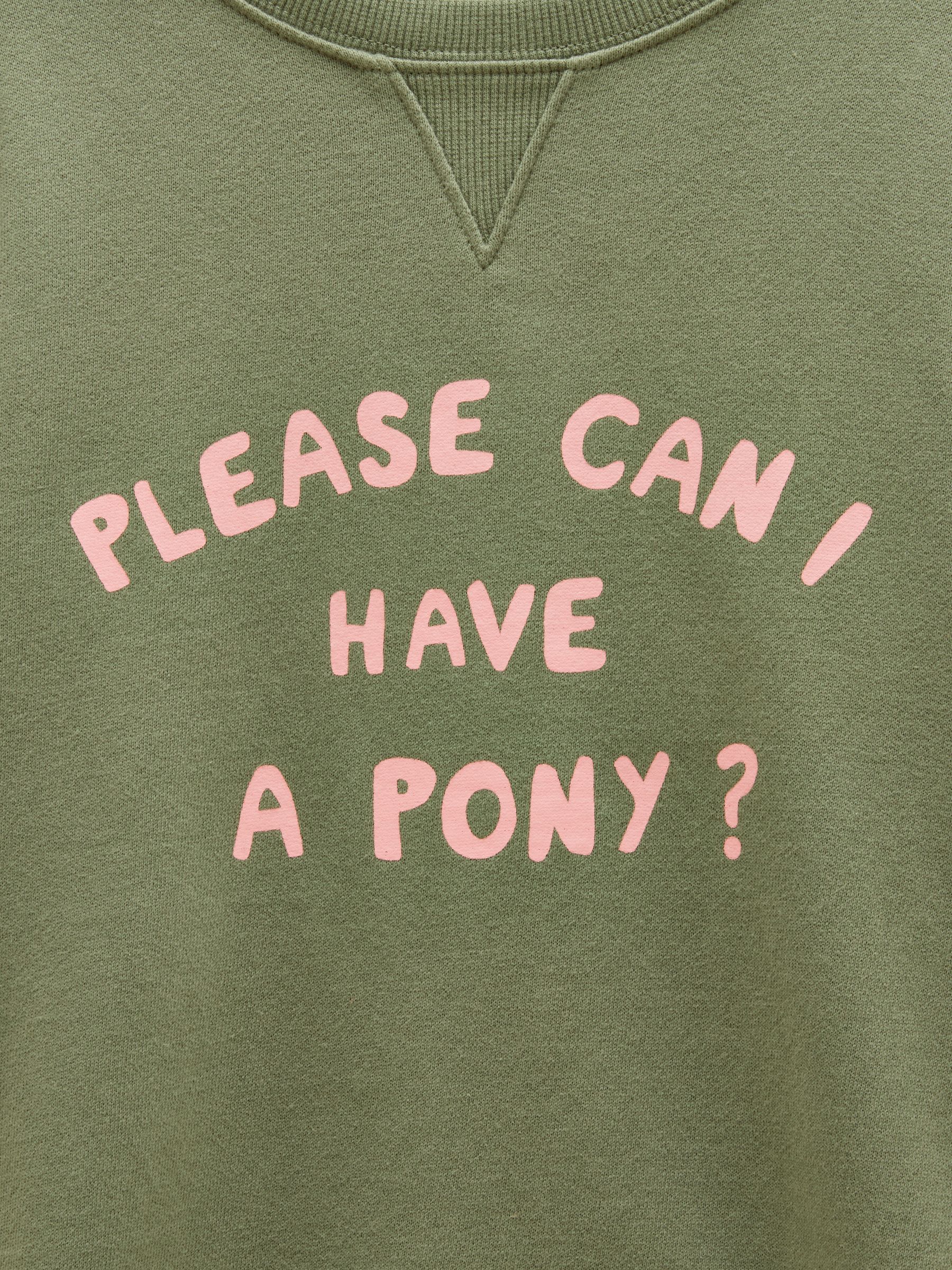 Kids' Sundaze Khaki Green Slogan Crew Neck Sweatshirt - Image 3 of 4